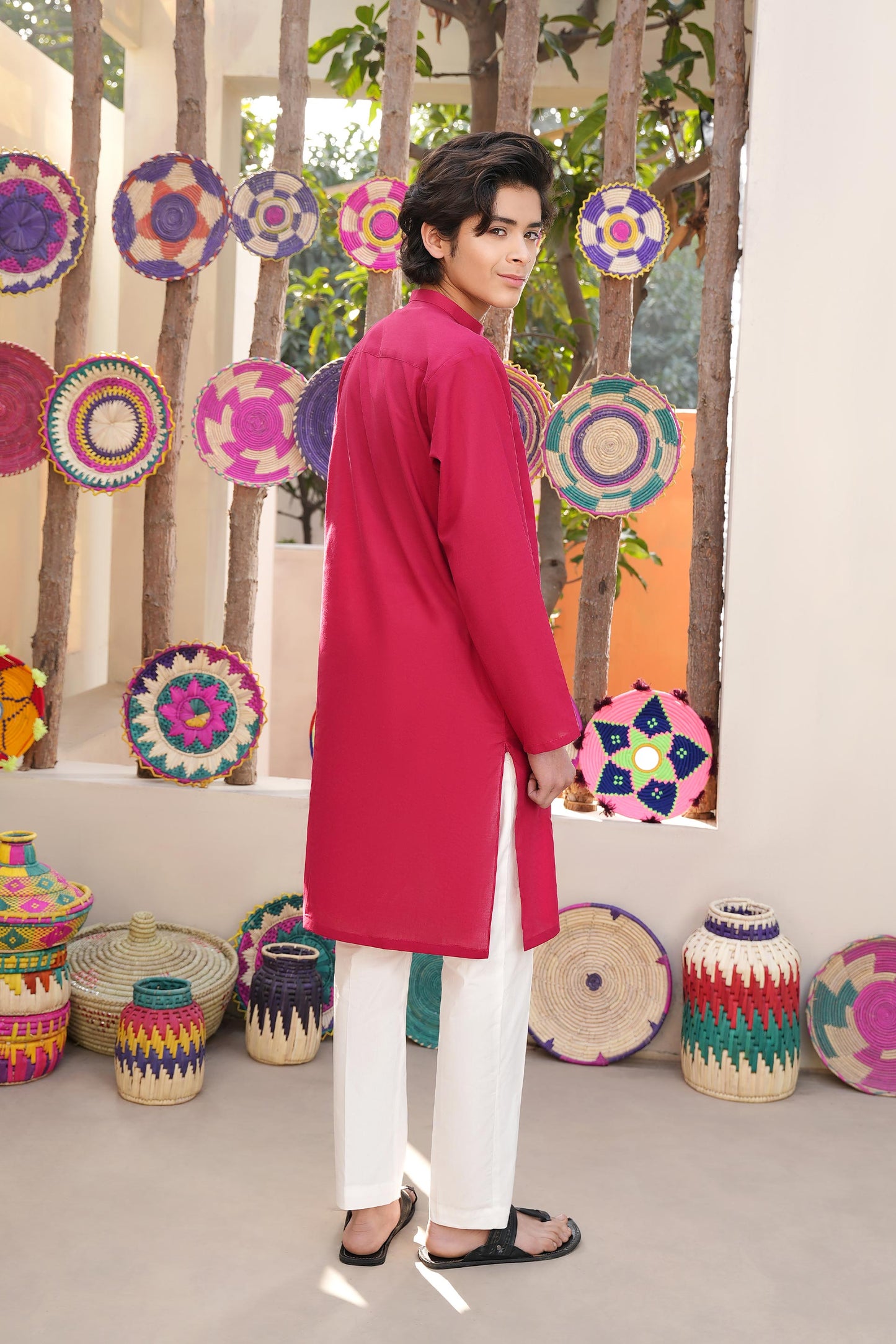 Deep Red Kurta (MSKZB-27)