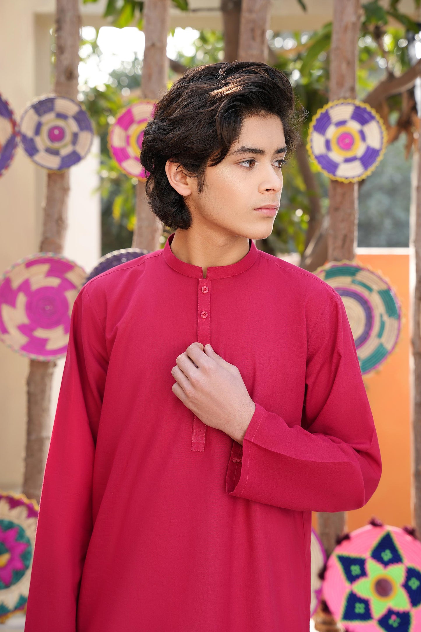 Deep Red Kurta (MSKZB-27)
