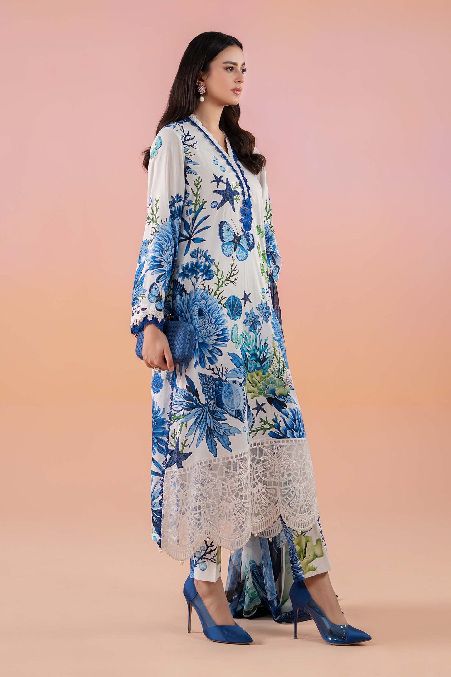 3 Piece Printed Lawn Suit | MPS-2510-B