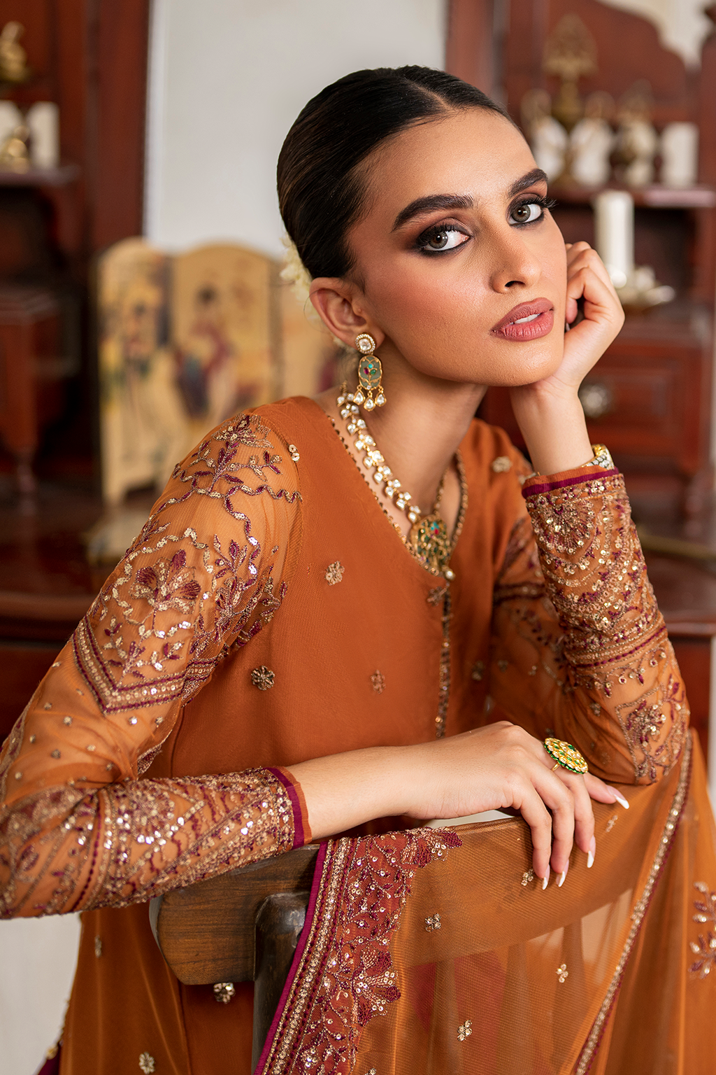 UE-287 Embroidered Net