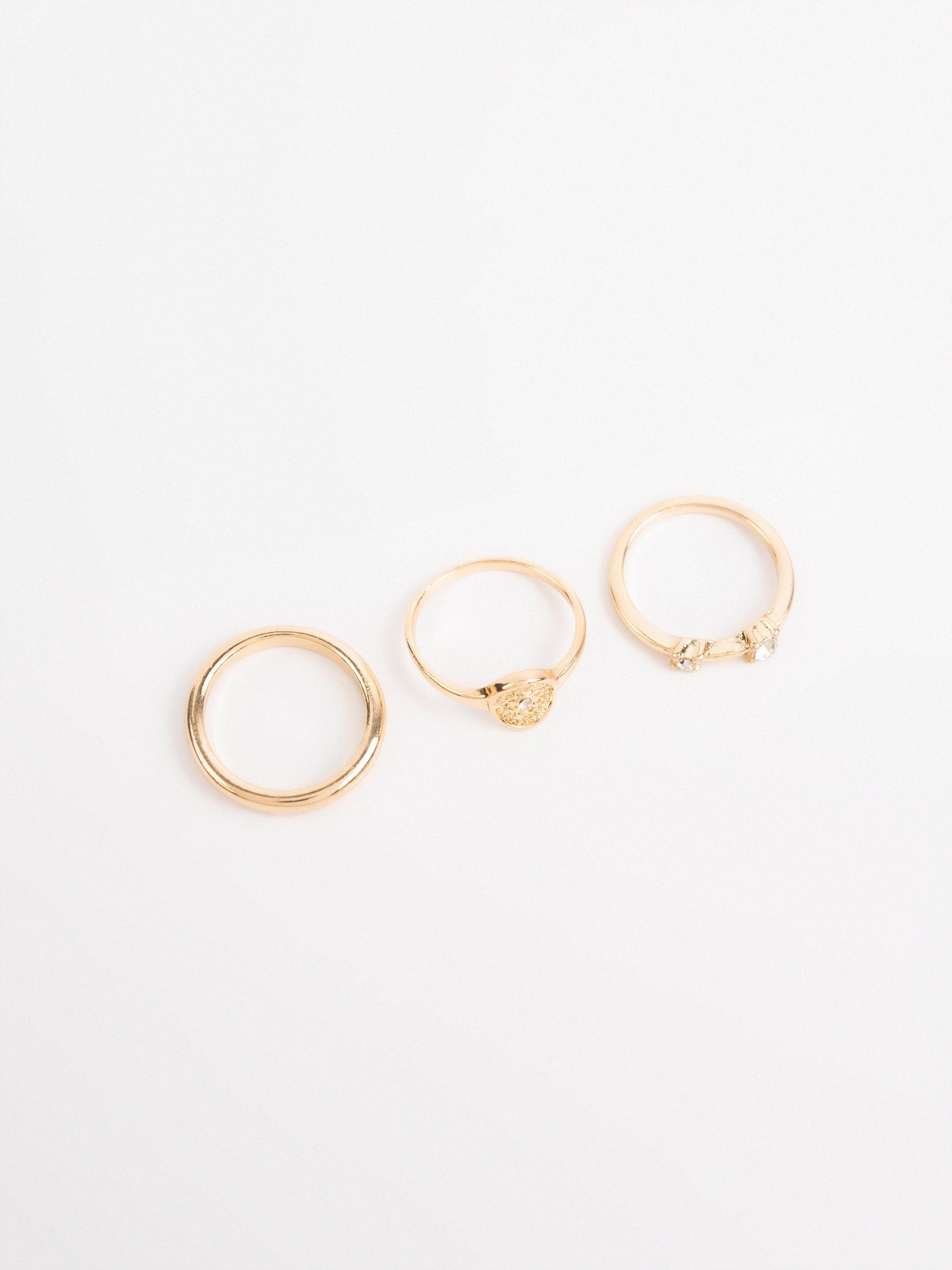 Hammered Ring Set