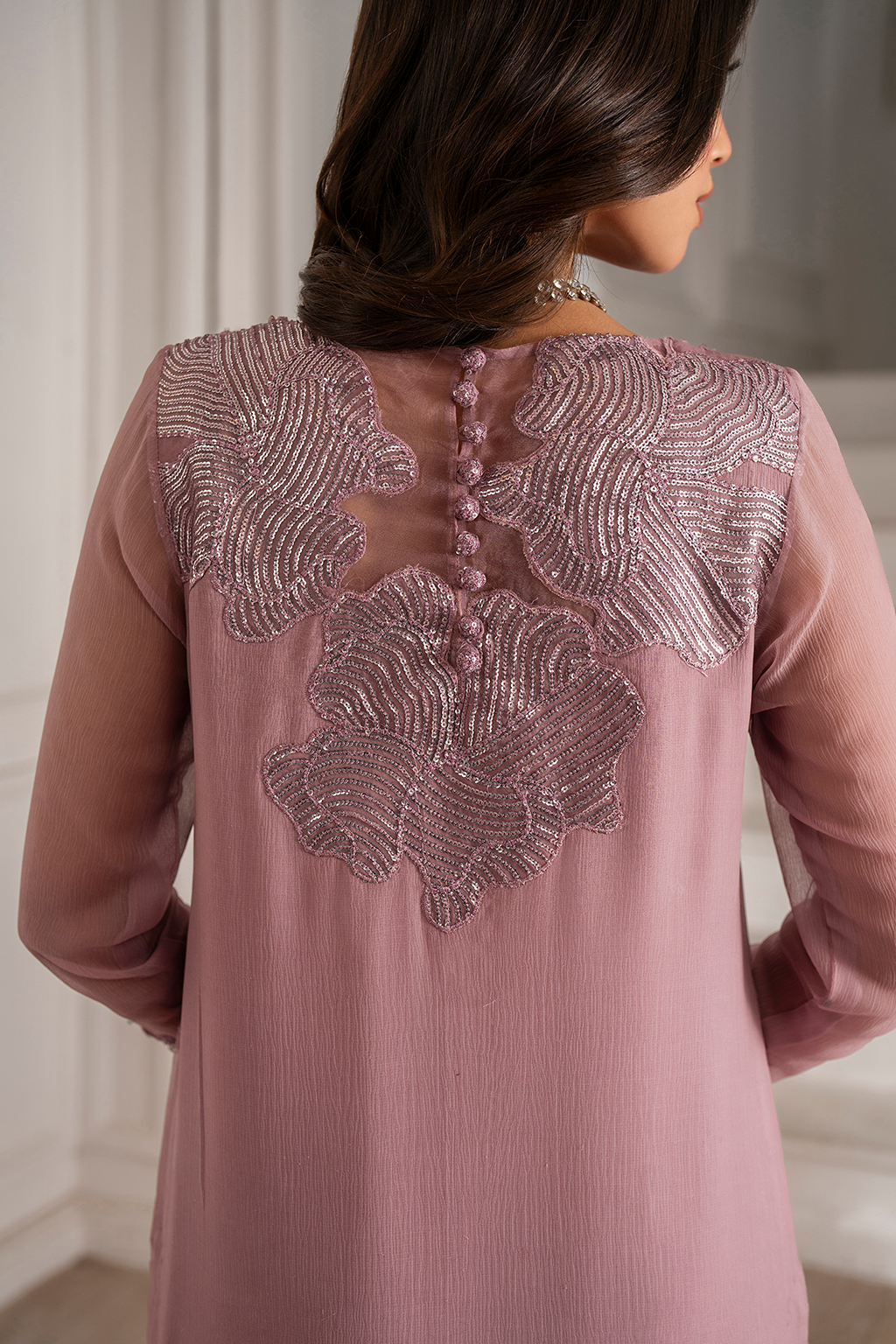 UE-418 Embroidered Chiffon