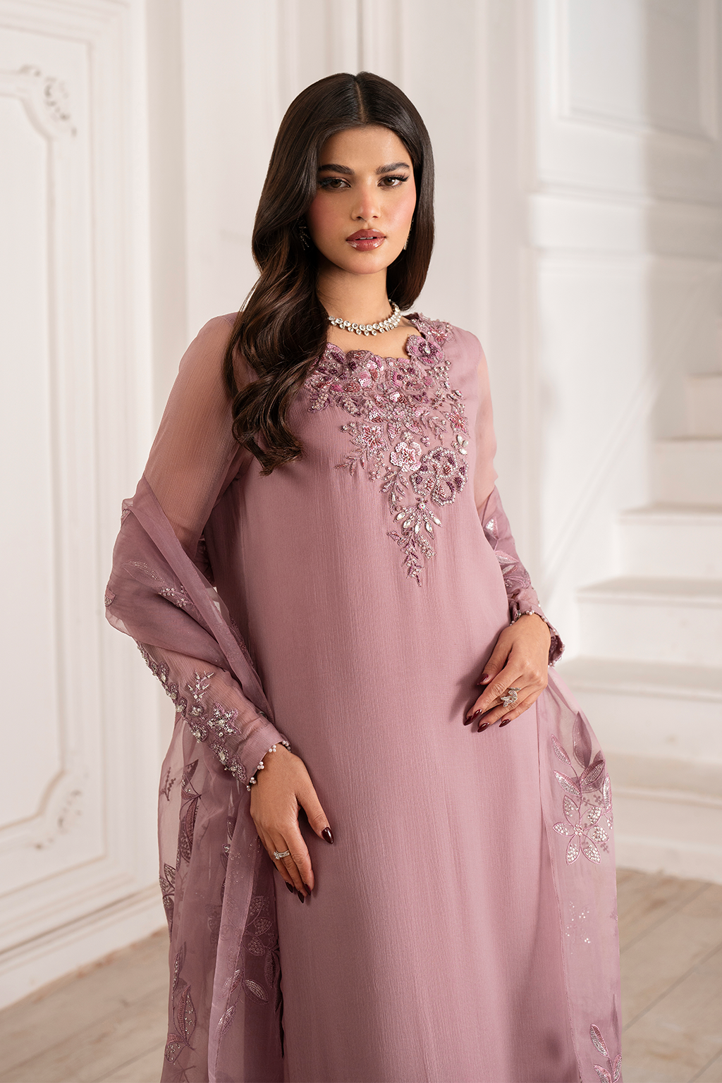 UE-418 Embroidered Chiffon