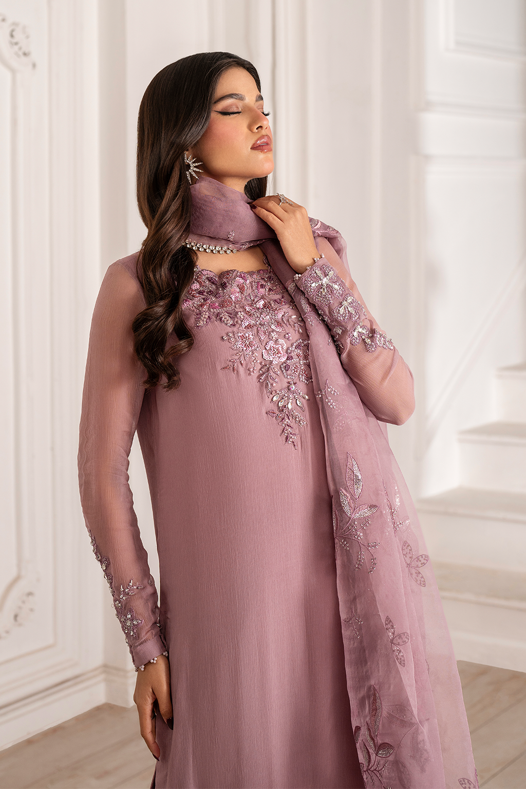 UE-418 Embroidered Chiffon