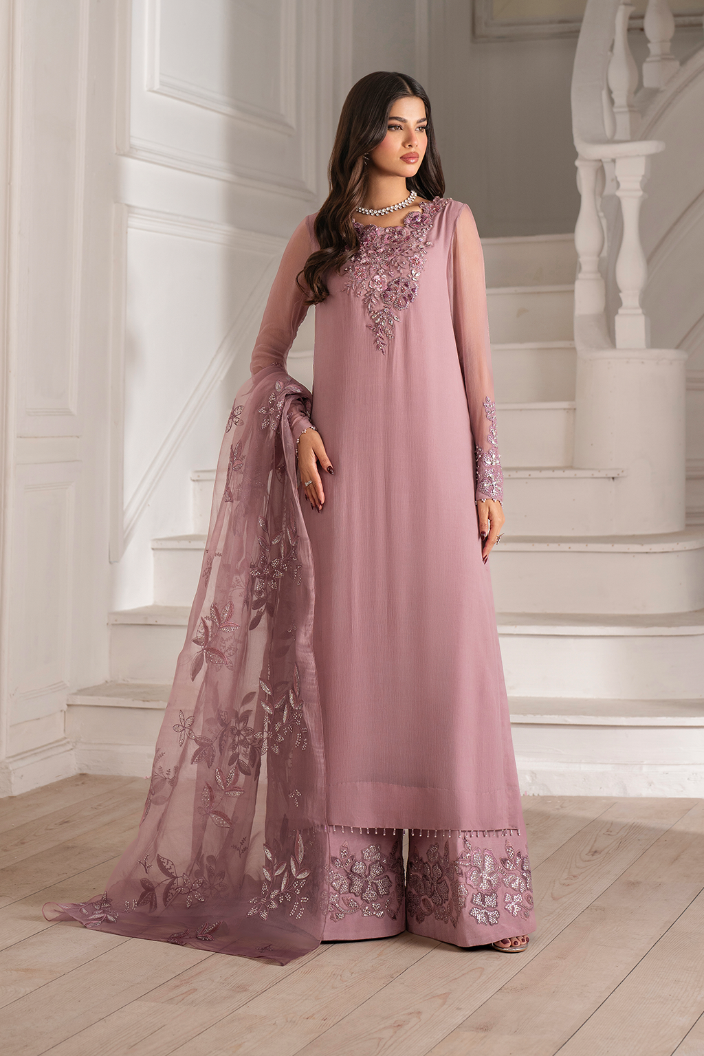 UE-418 Embroidered Chiffon