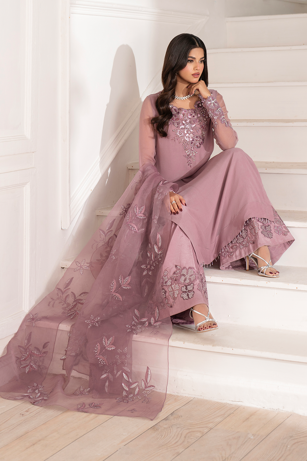 UE-418 Embroidered Chiffon