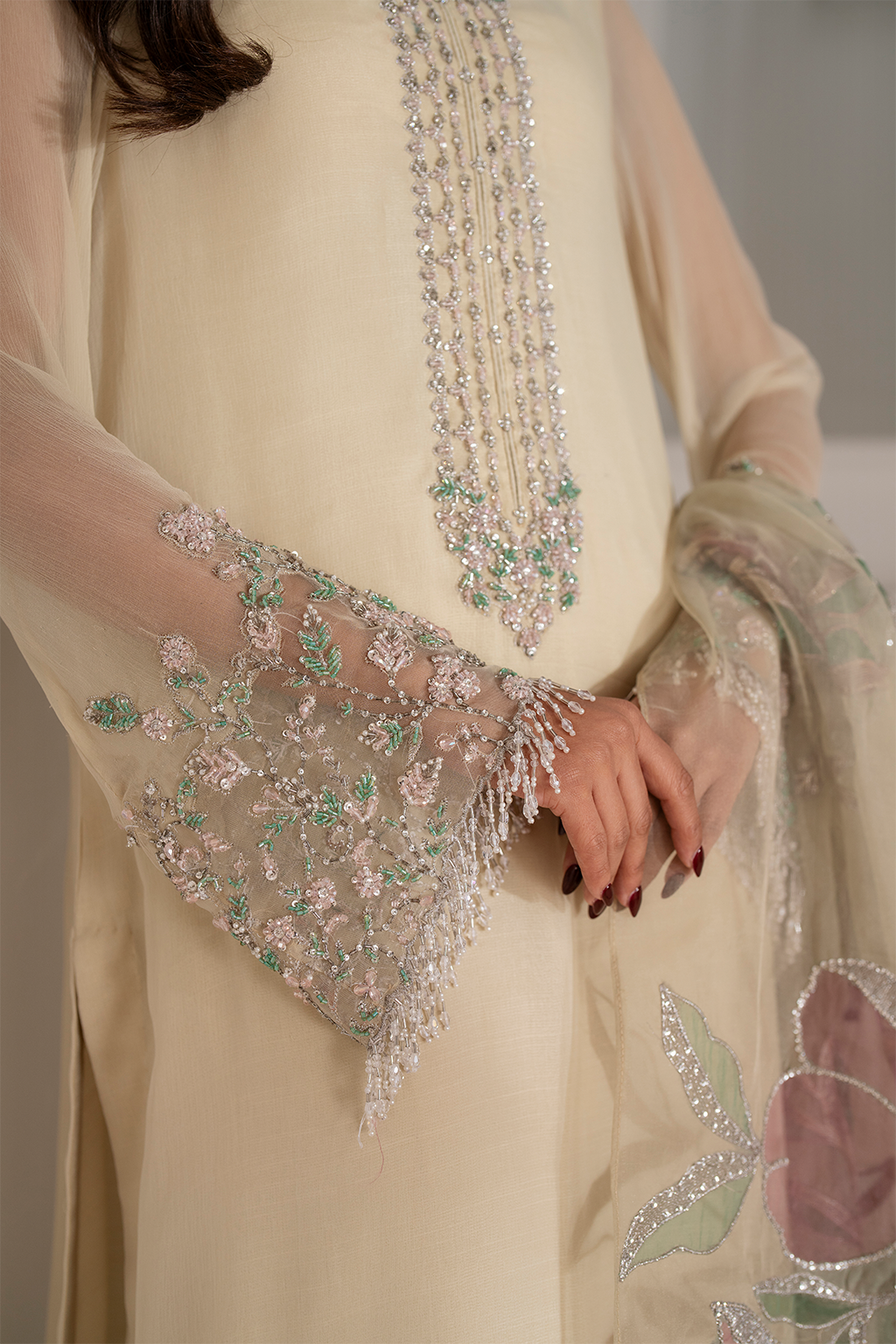 UE-413 Embroidered Chiffon