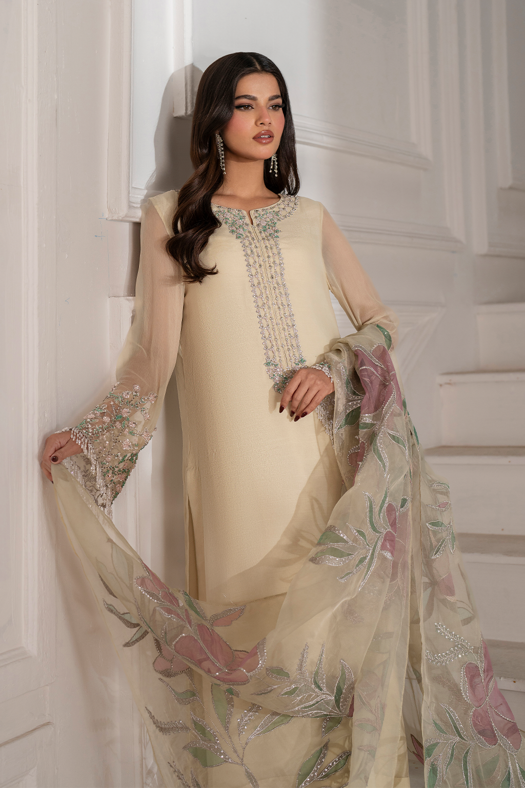 UE-413 Embroidered Chiffon