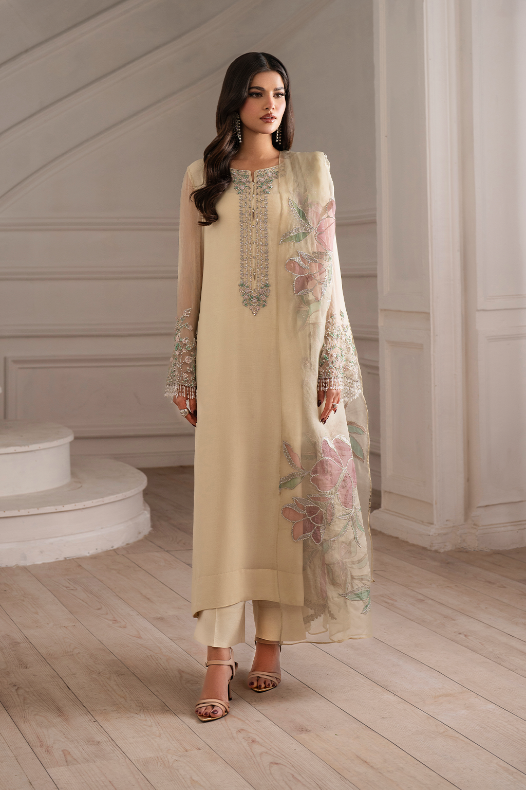 UE-413 Embroidered Chiffon