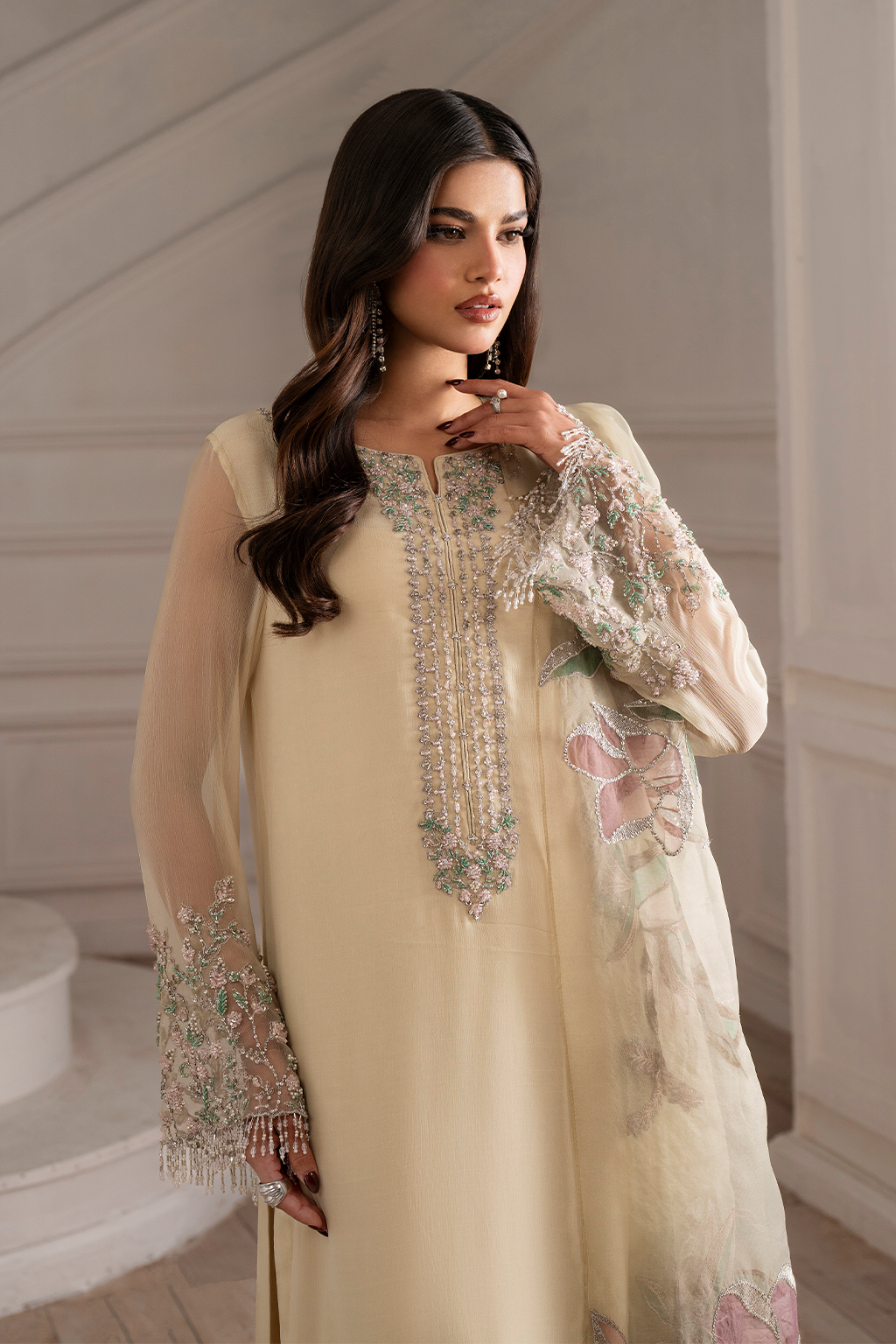 UE-413 Embroidered Chiffon