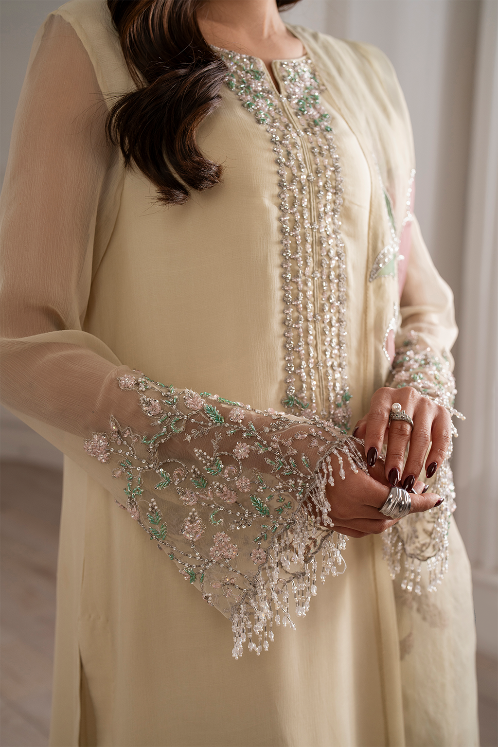 UE-413 Embroidered Chiffon