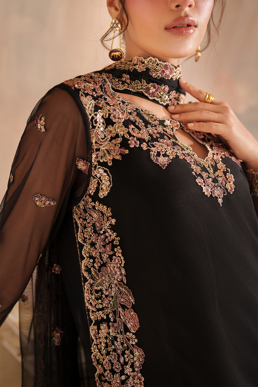 CC-77 Embroidered Net