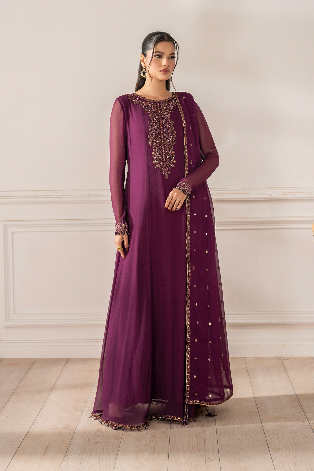 UE-480 Embroidered Chiffon