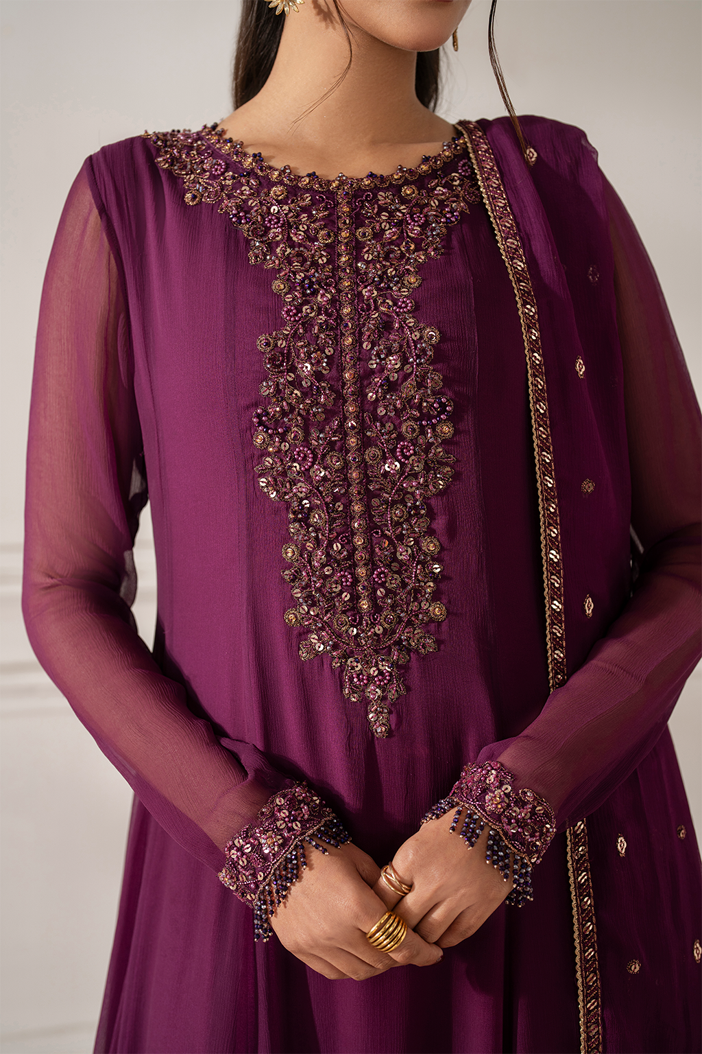 UE-480 Embroidered Chiffon