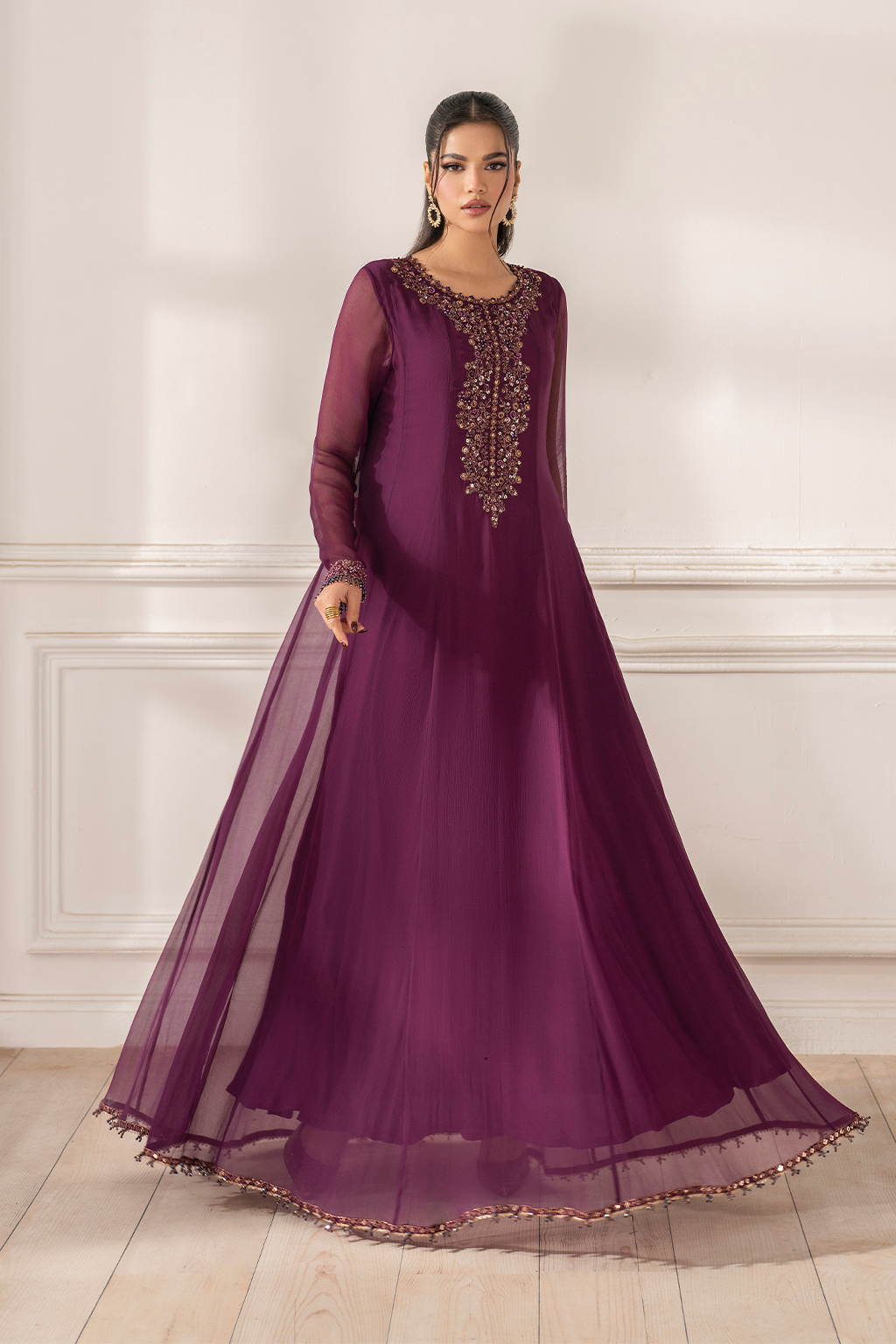 UE-480 Embroidered Chiffon