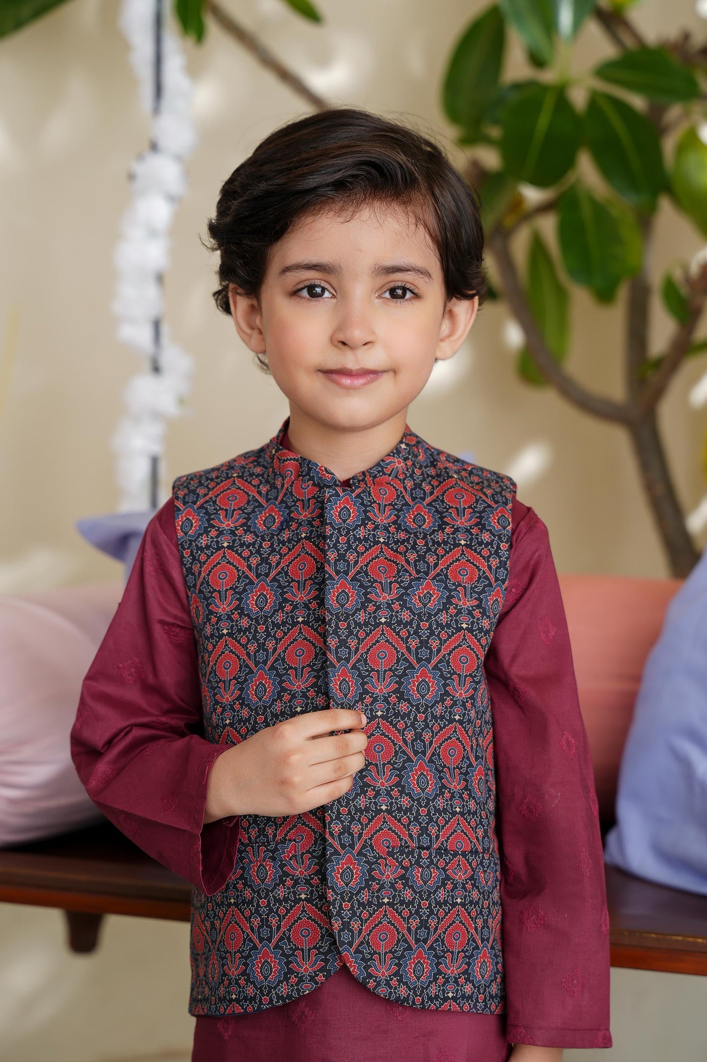 Boys Printed Waist Coat (BCWC-075)