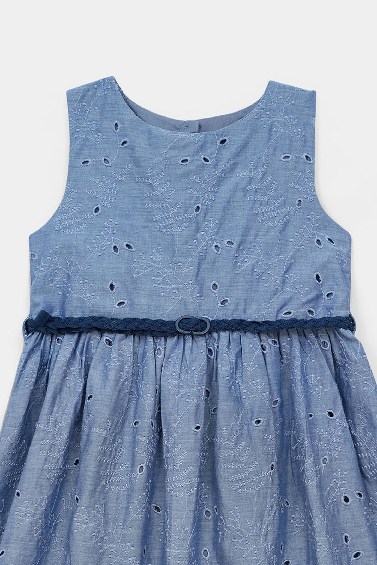Embroidered Chambray Frock (CF-574)