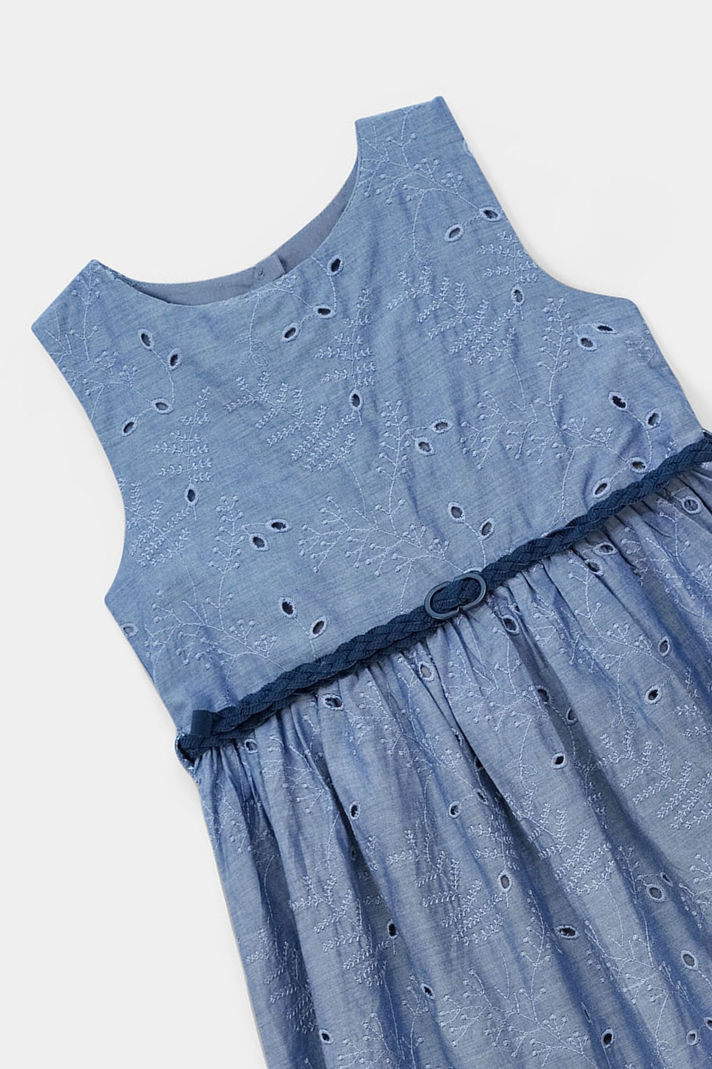Embroidered Chambray Frock (CF-574)