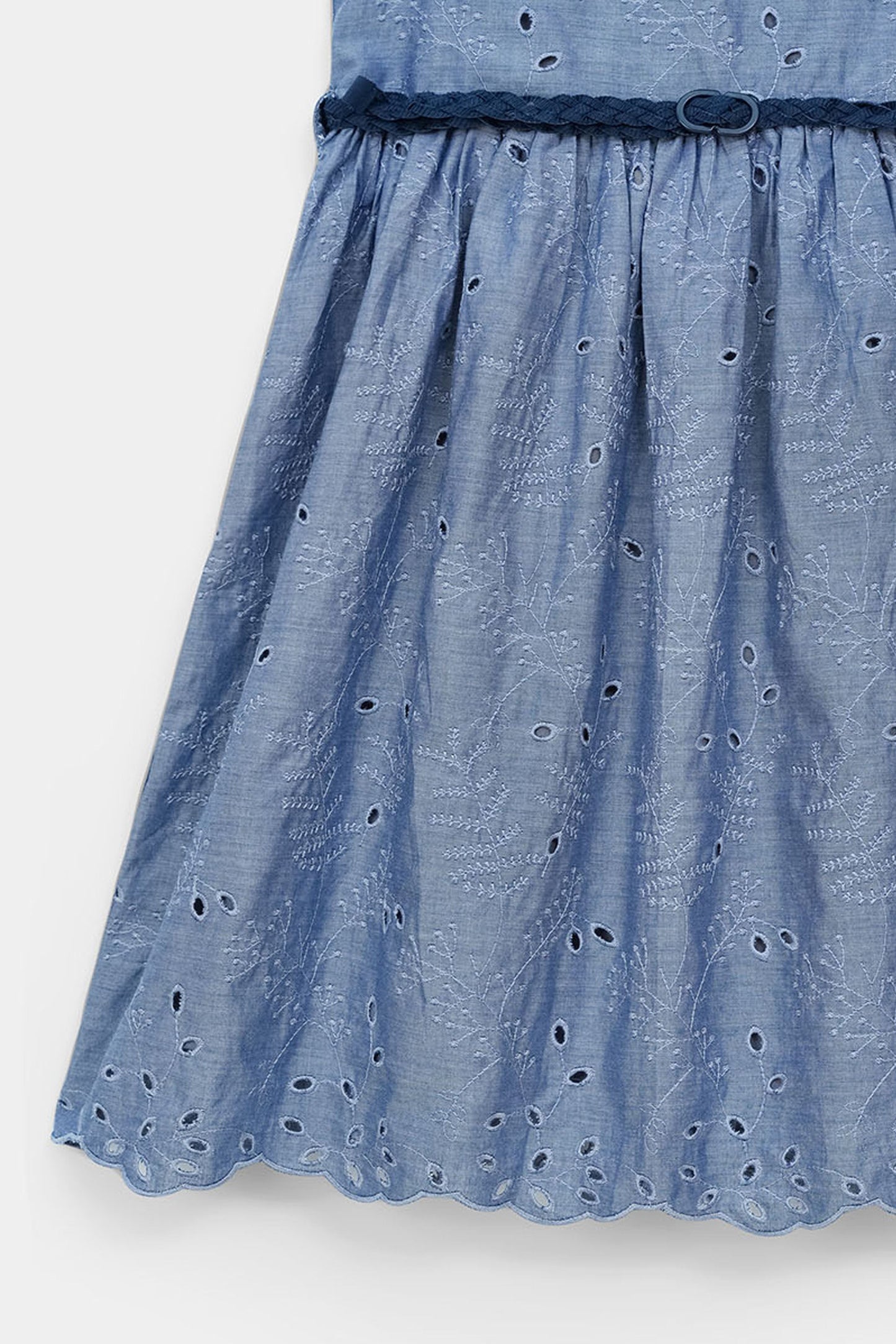 Embroidered Chambray Frock (CF-574)