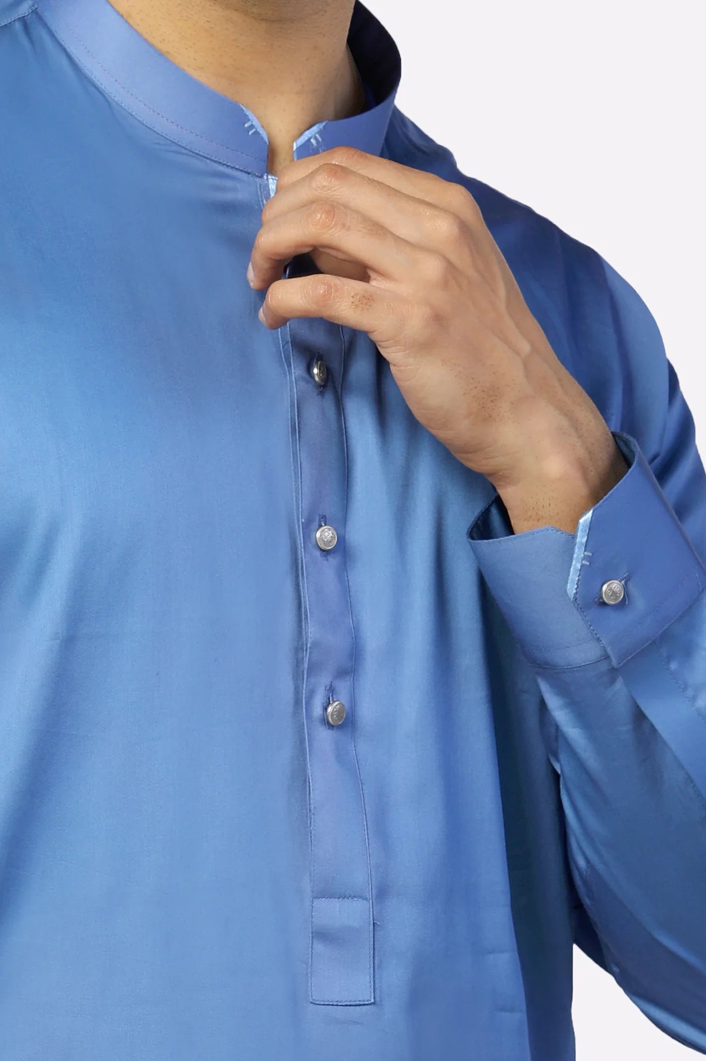 Blue Cotton Shalwar Kameez