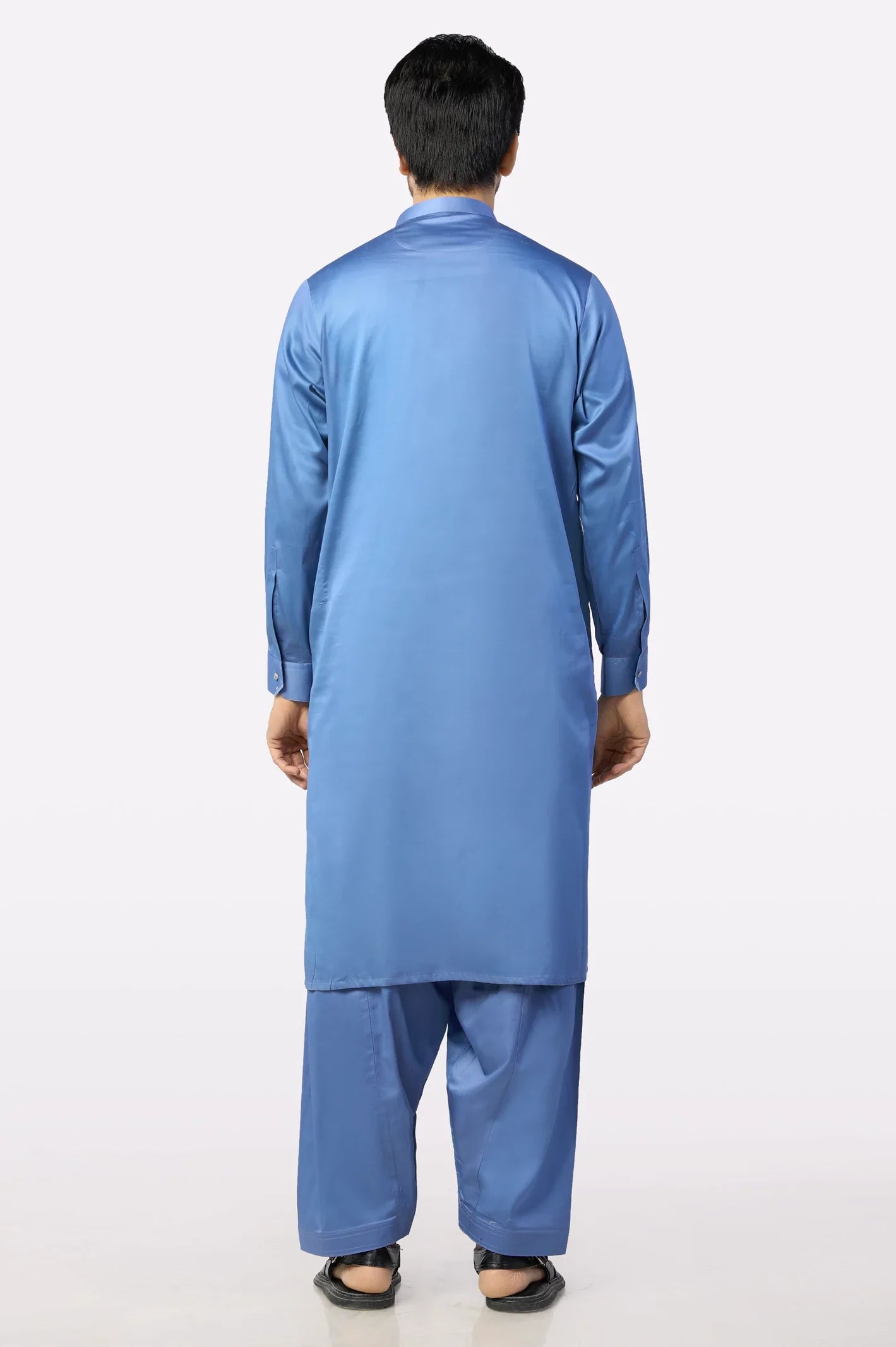 Blue Cotton Shalwar Kameez