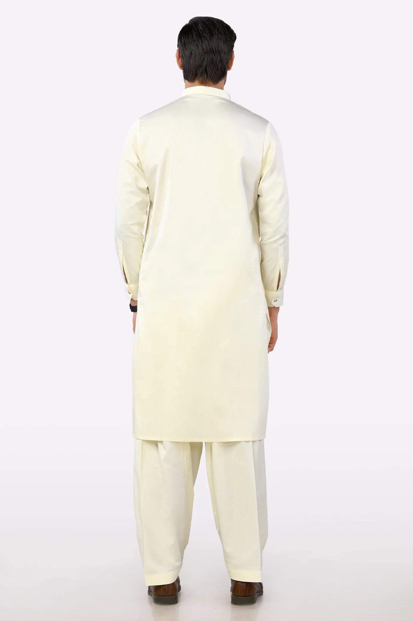 Cream Cotton Shalwar Kameez