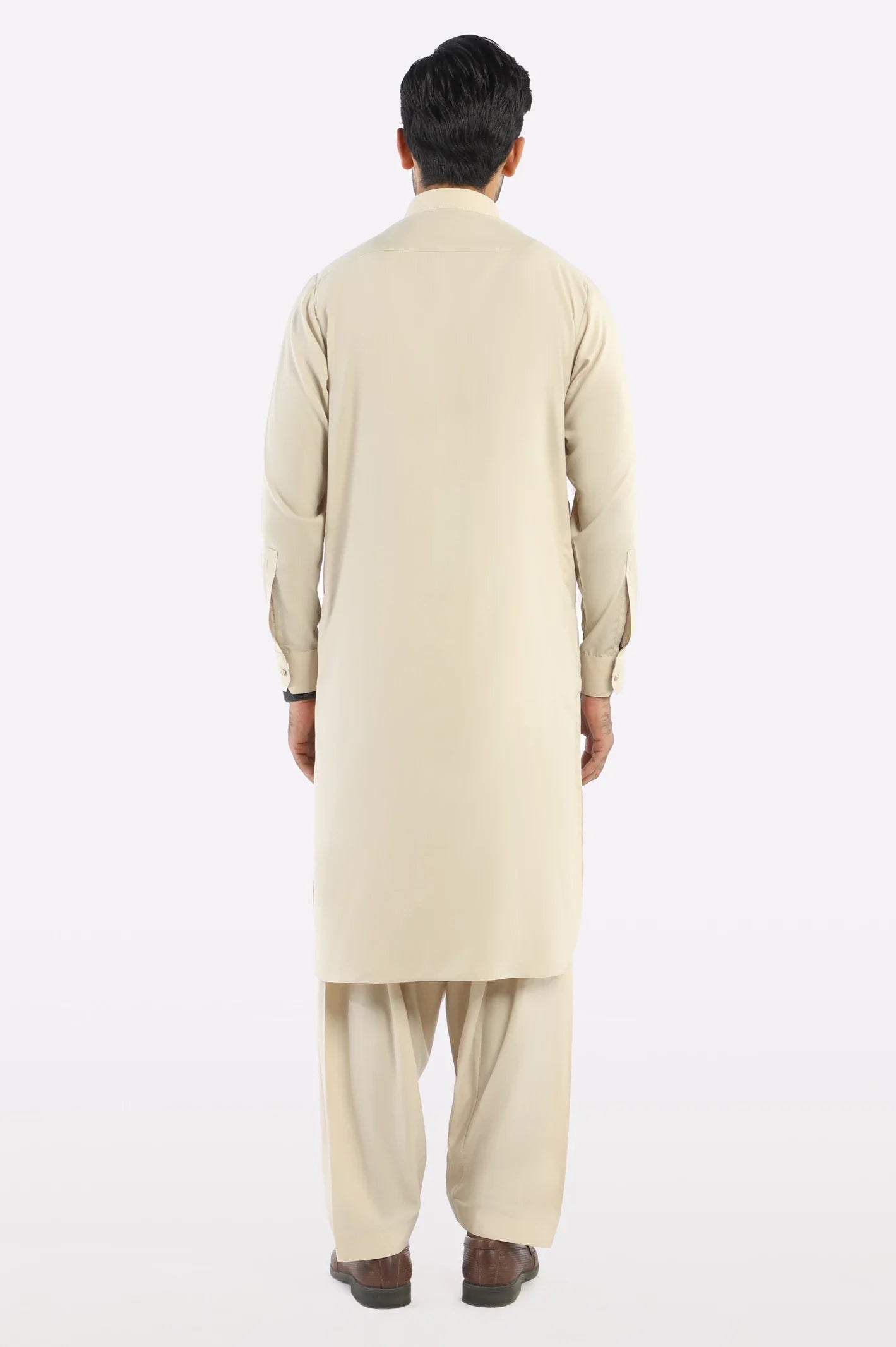 Fawn Wash & Wear Shalwar Kameez
