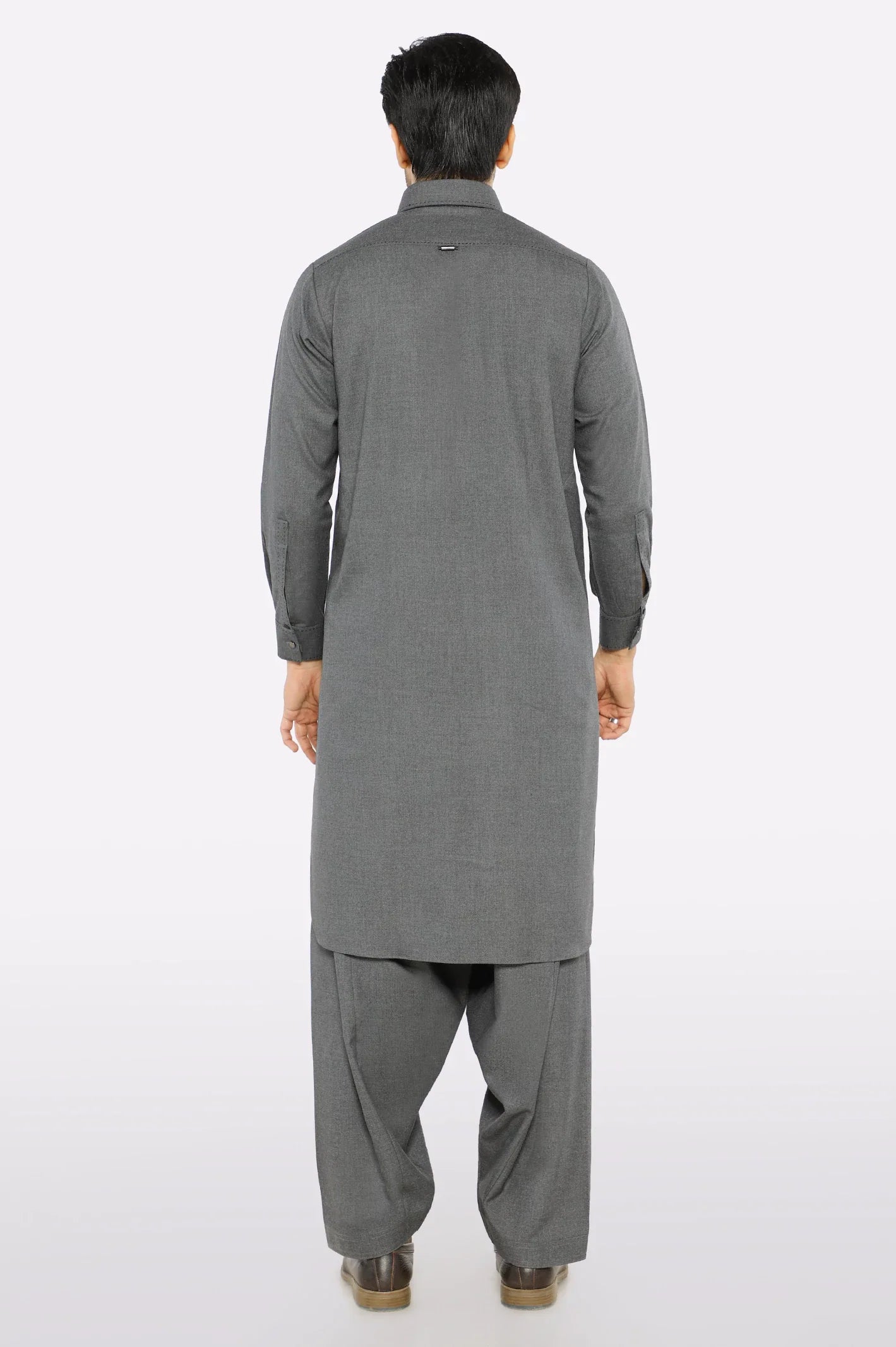 Dark Grey Wash & Wear Shalwar Kameez