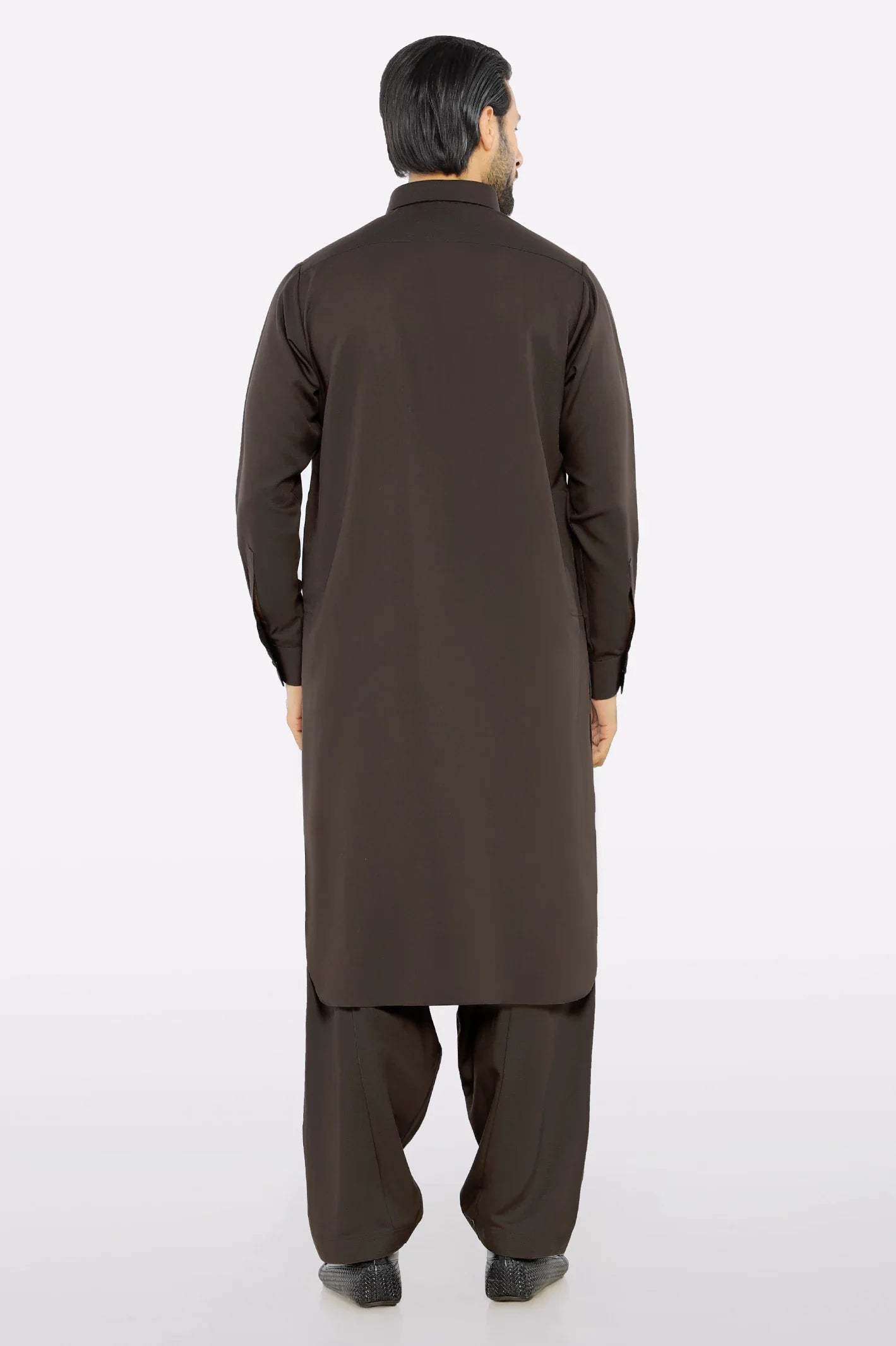 Coffee Brown Wash & Wear Shalwar Kameez