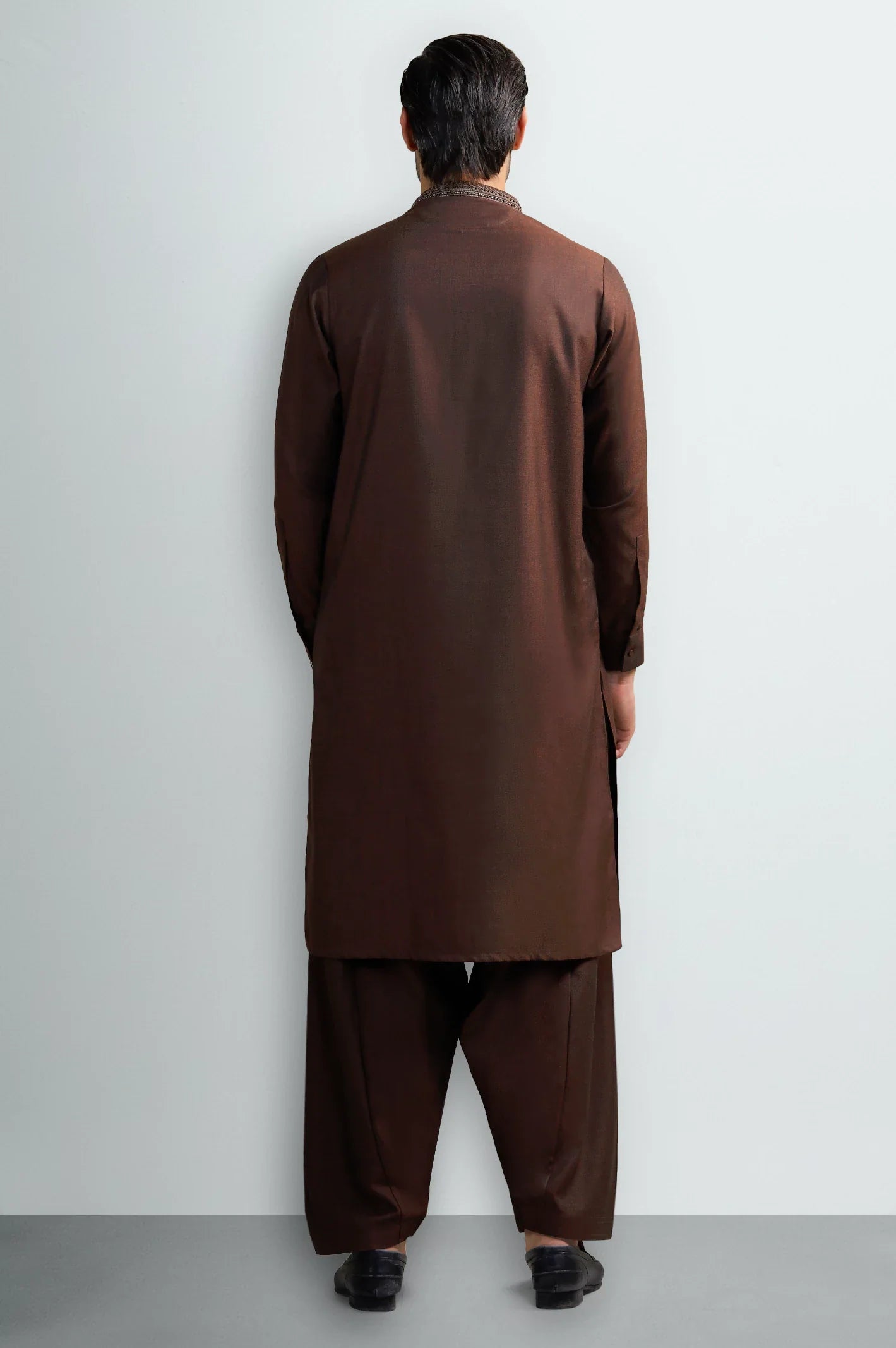 Rust Wash & Wear Shalwar Kameez