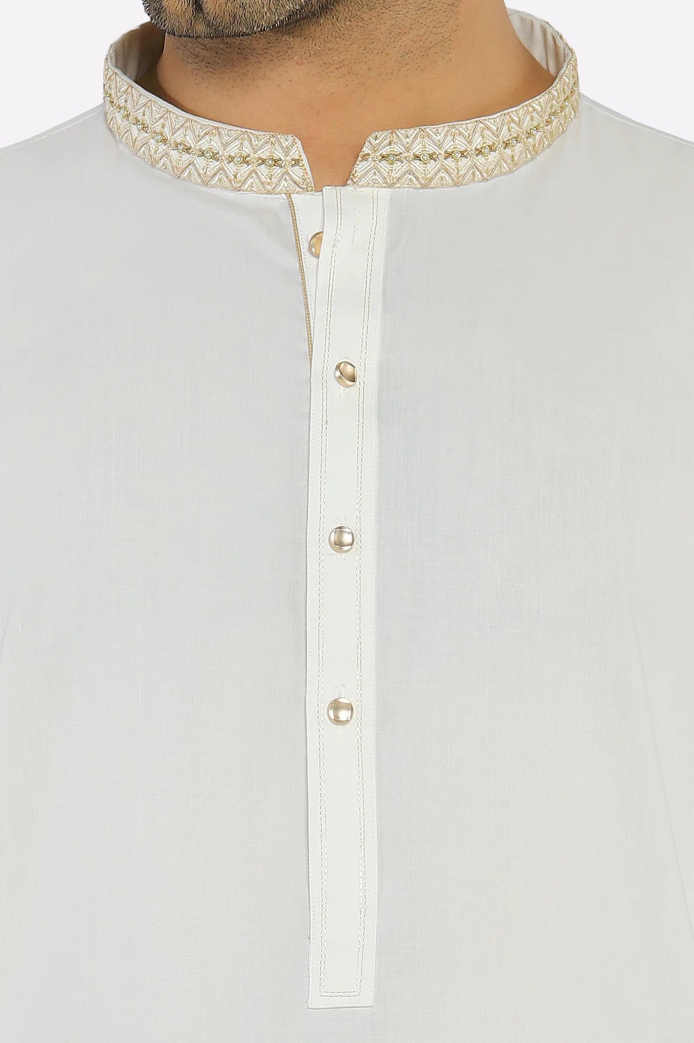 Off White Wash & Wear Shalwar Kameez
