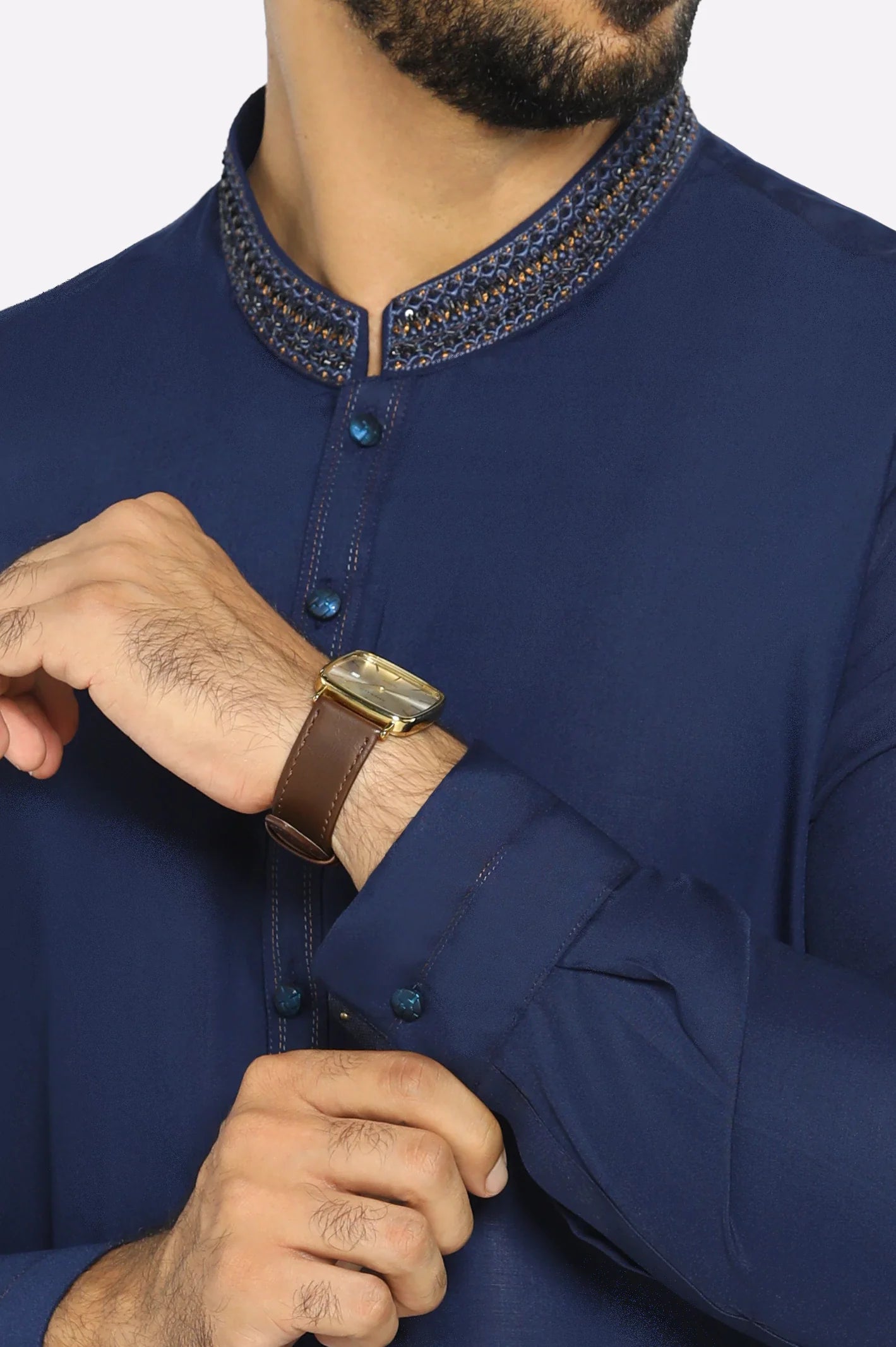 Royal Blue Wash & Wear Shalwar Kameez