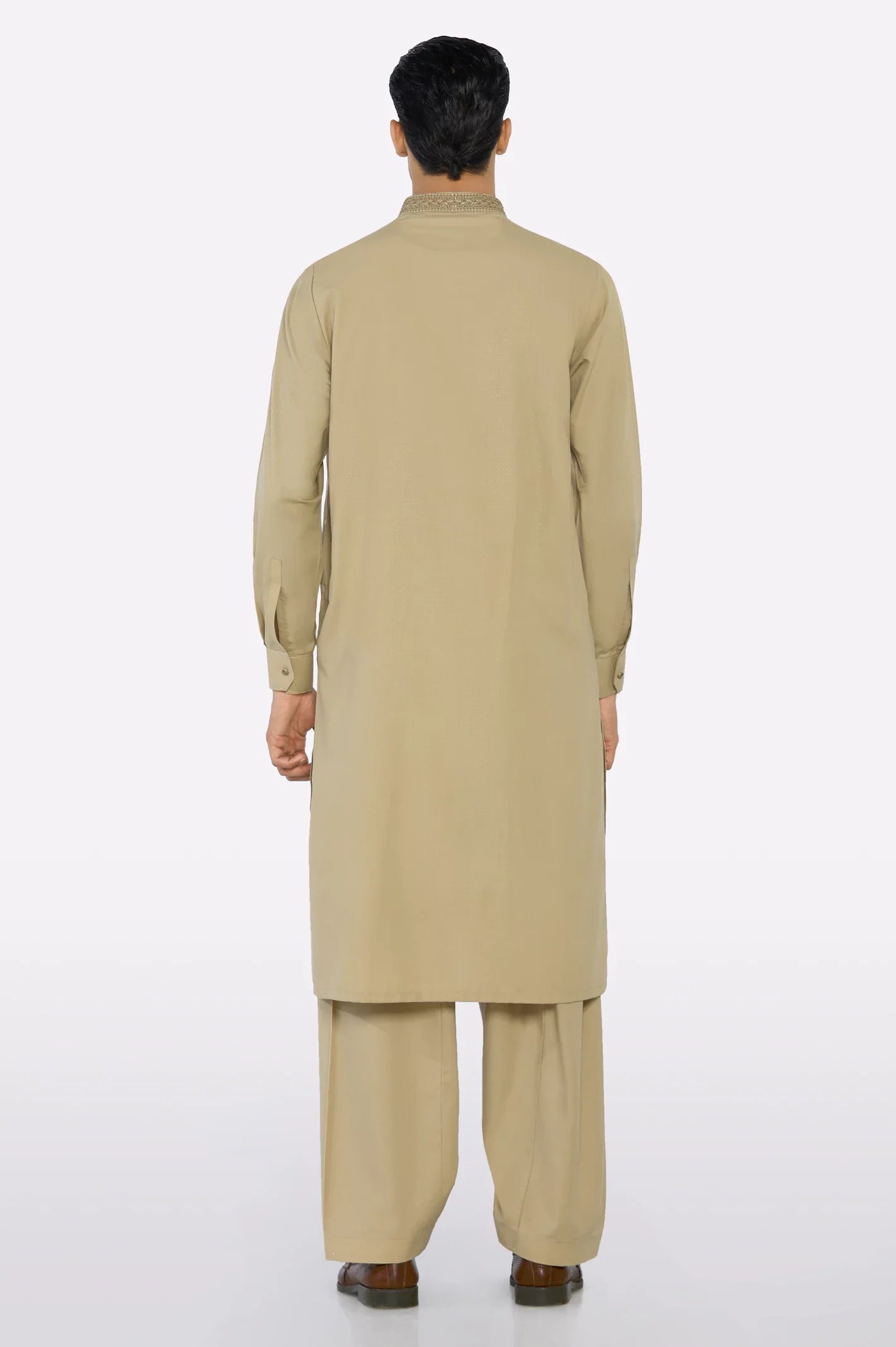 Beige Wash & Wear Shalwar Kameez