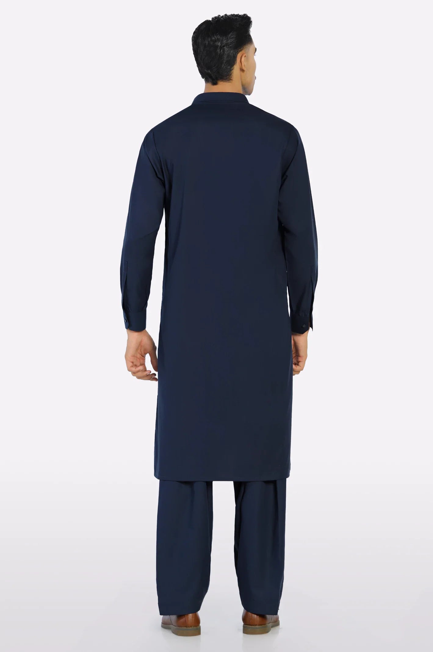 Navy Blue Wash & Wear Shalwar Kameez