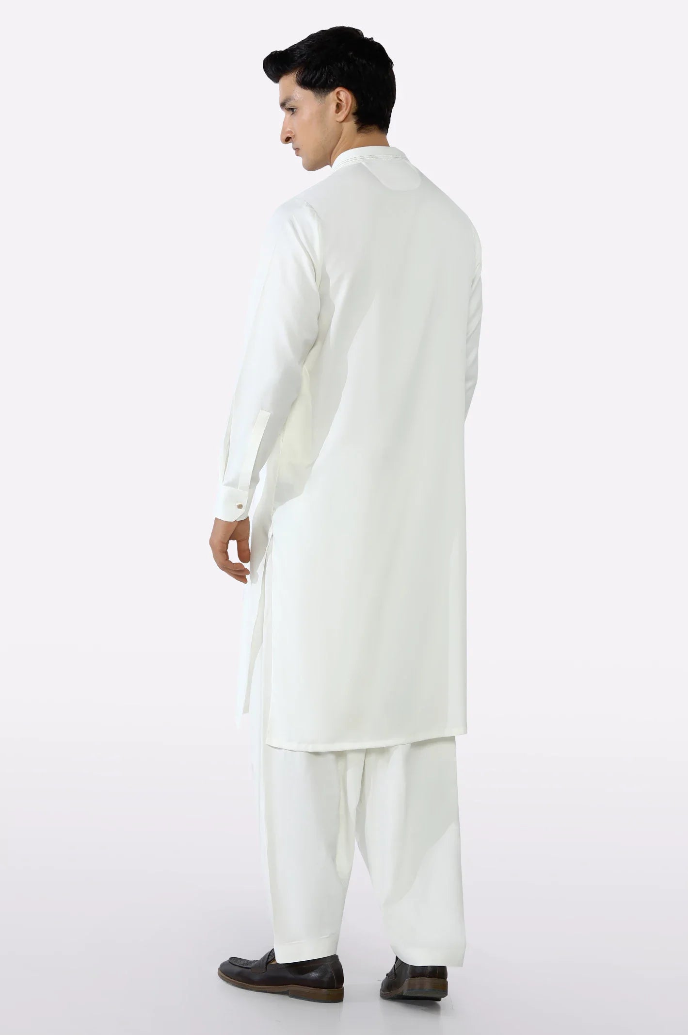 Cream Wash & Wear Shalwar Kameez