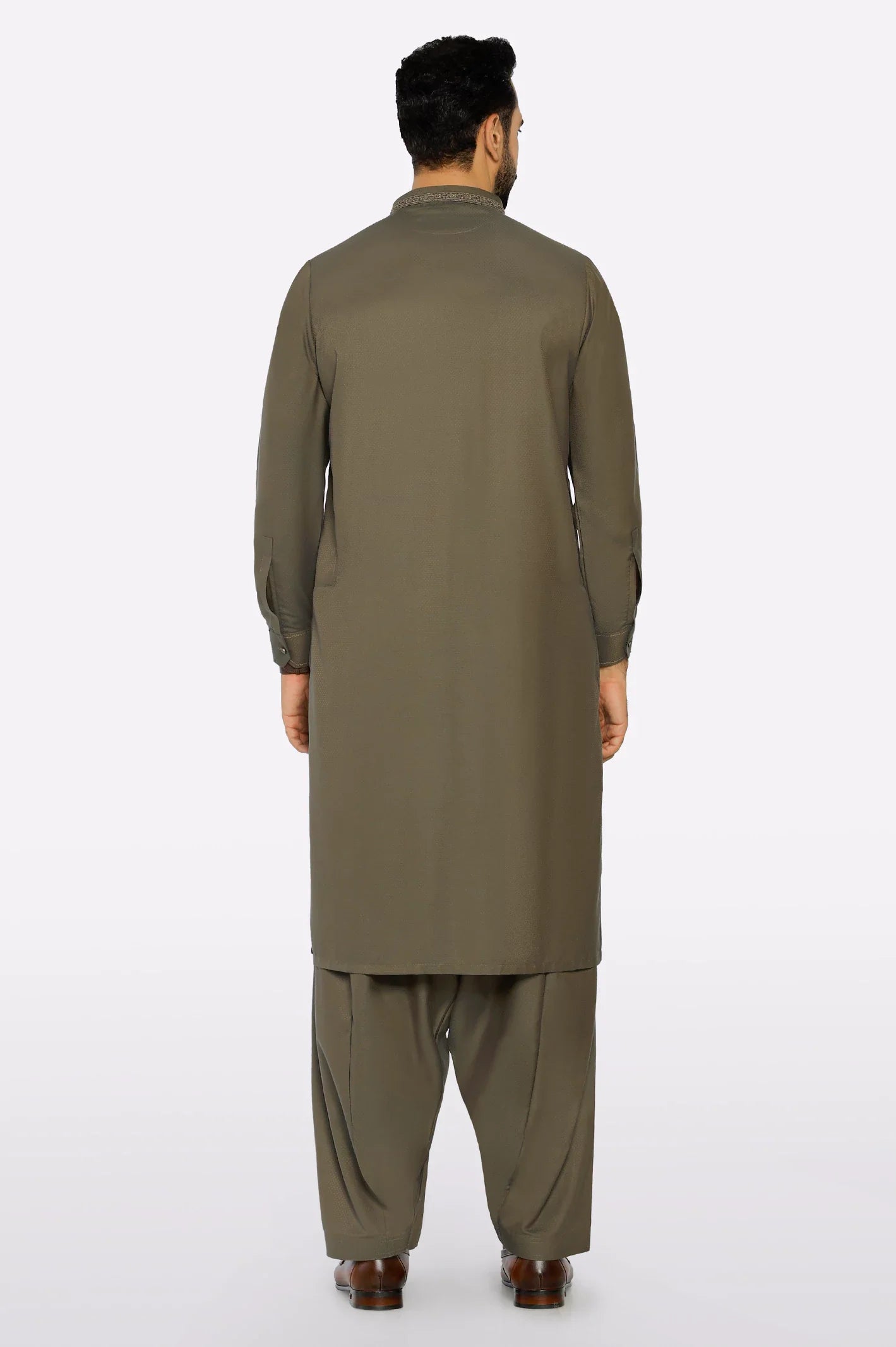 Dark Green Wash & Wear Shalwar Kameez