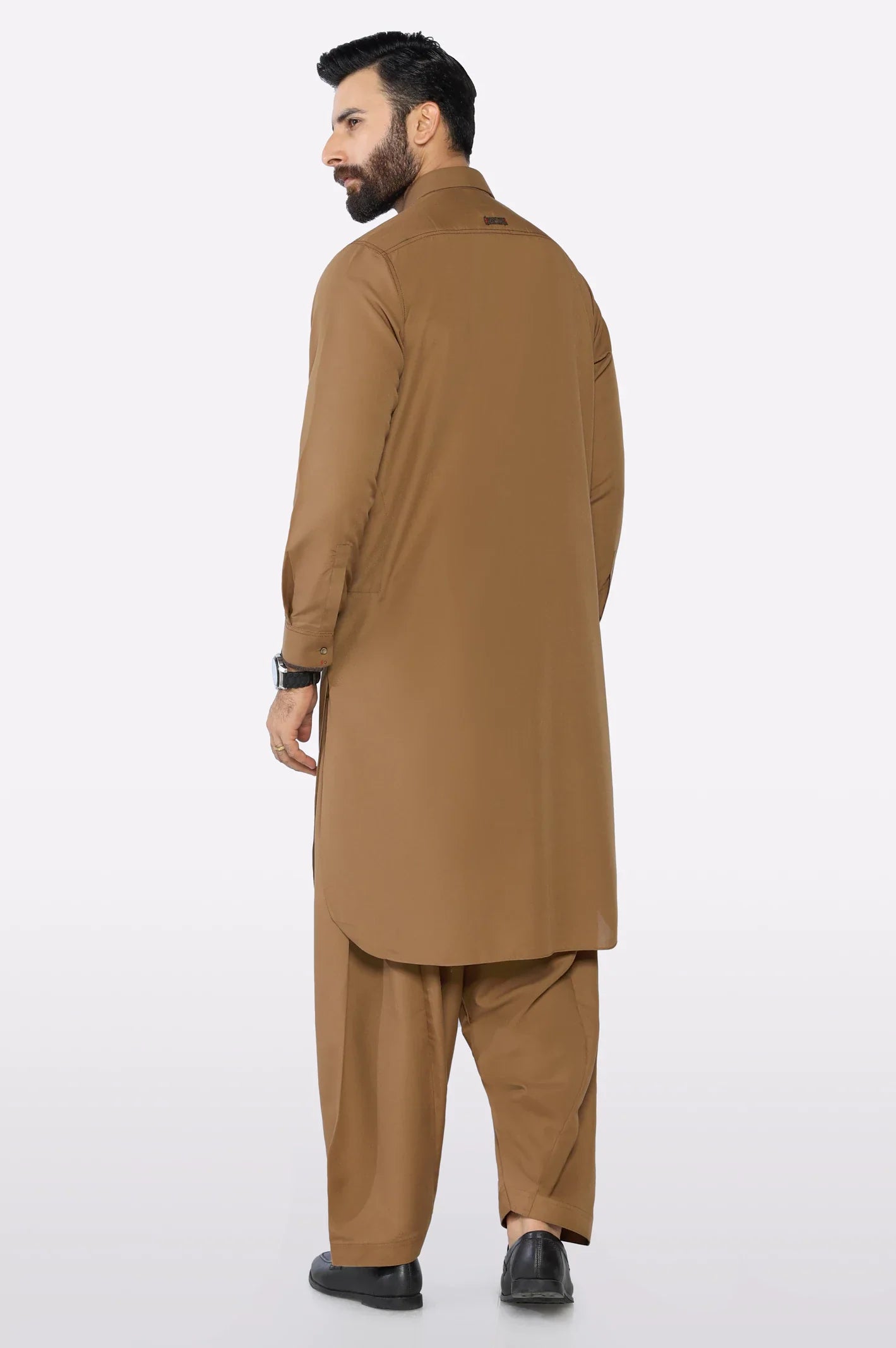 Brown Wash & Wear Shalwar Kameez