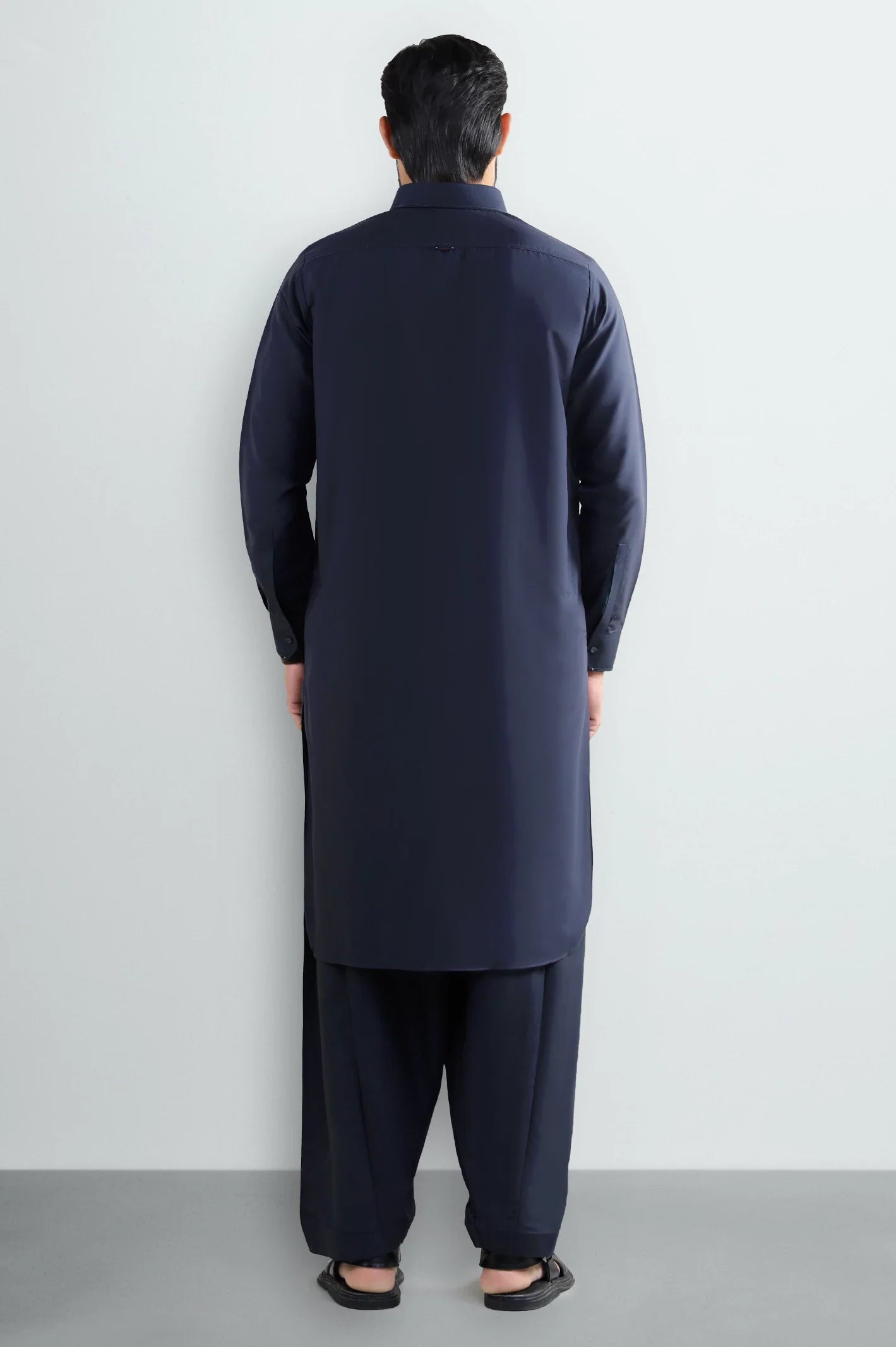 Dark Grey Wash & Wear Shalwar Kameez