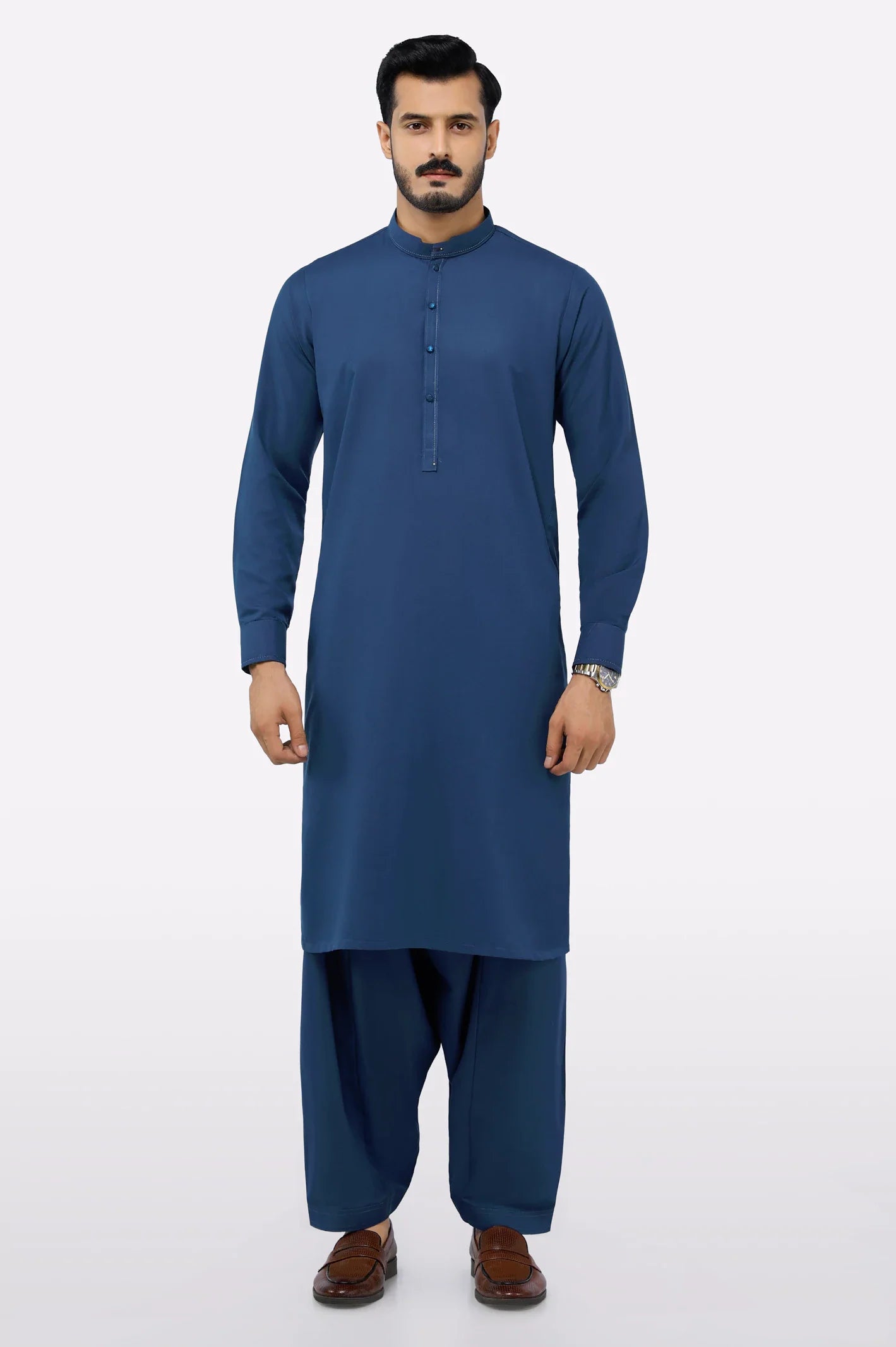 Blue Wash & Wear Shalwar Kameez