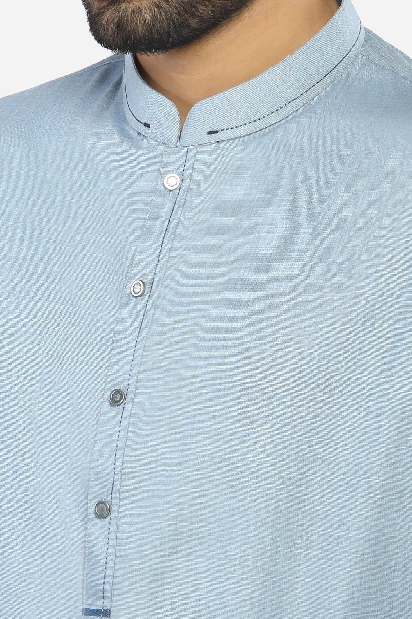 Light Blue Wash & Wear Kurta Pajama