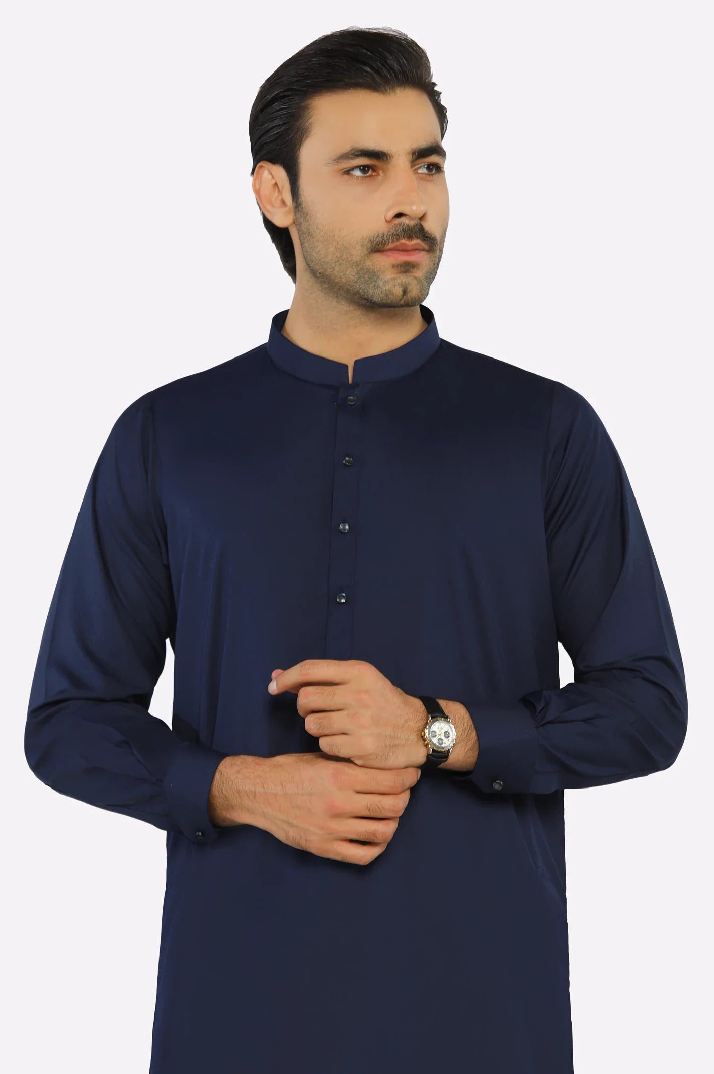 Navy Blue Wash & Wear Shalwar Kameez