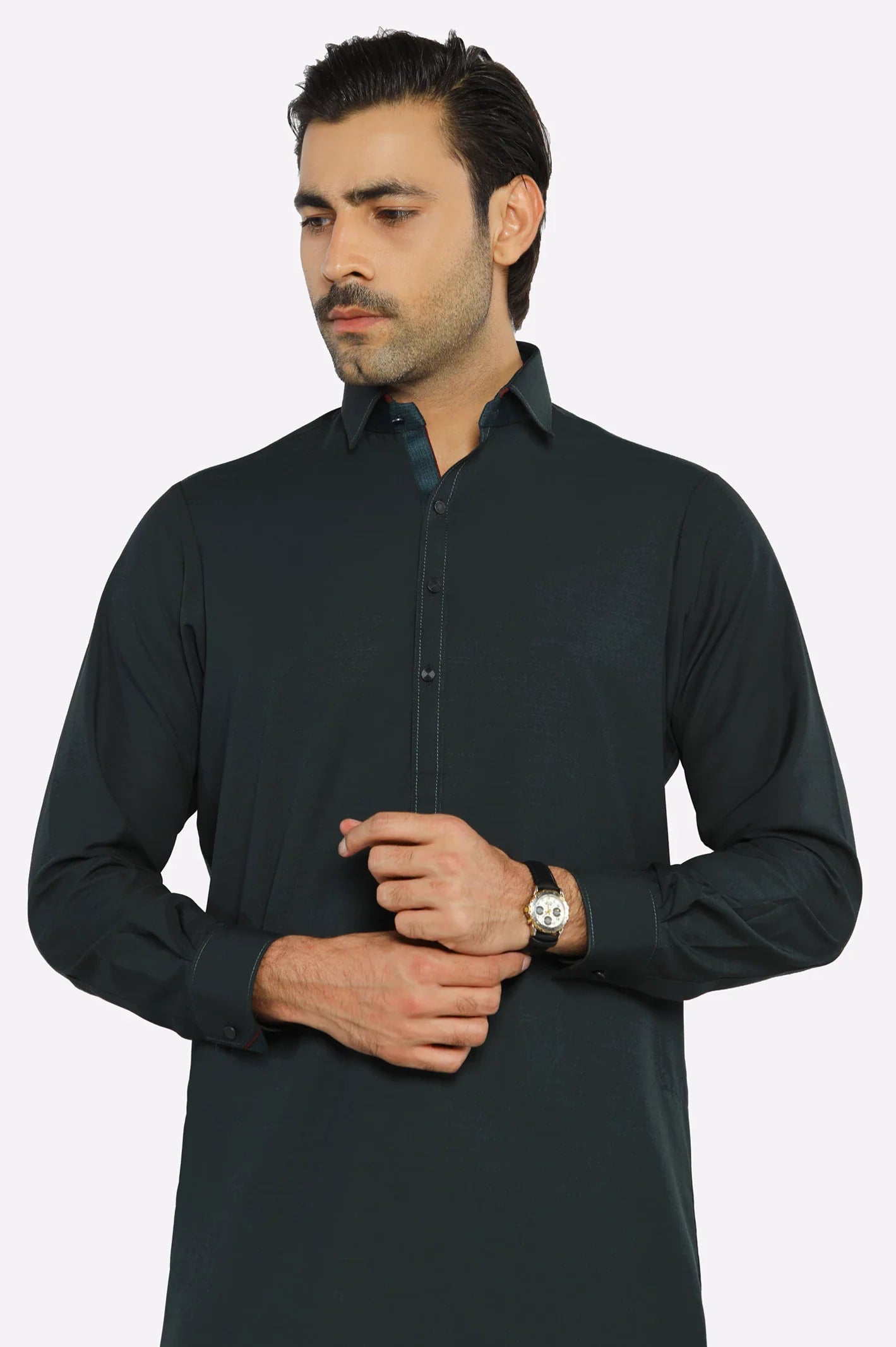 Dark Grey Wash & Wear Shalwar Kameez