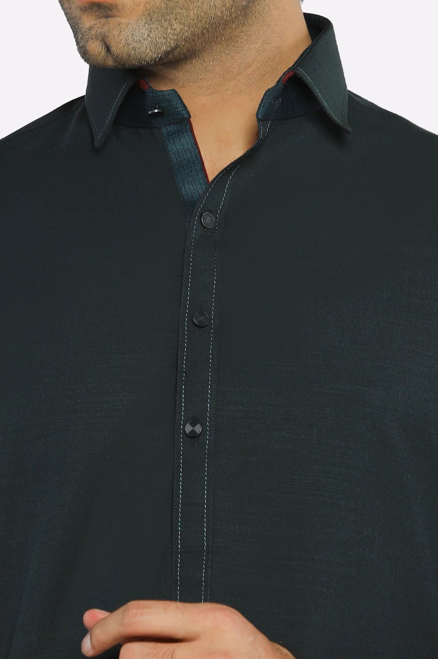 Dark Grey Wash & Wear Shalwar Kameez