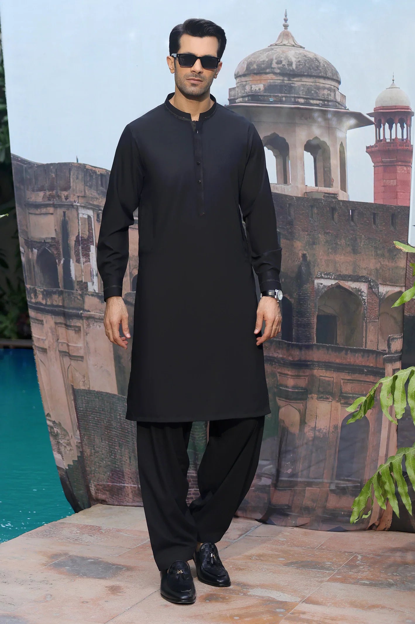 Black Wash & Wear Shalwar Kameez
