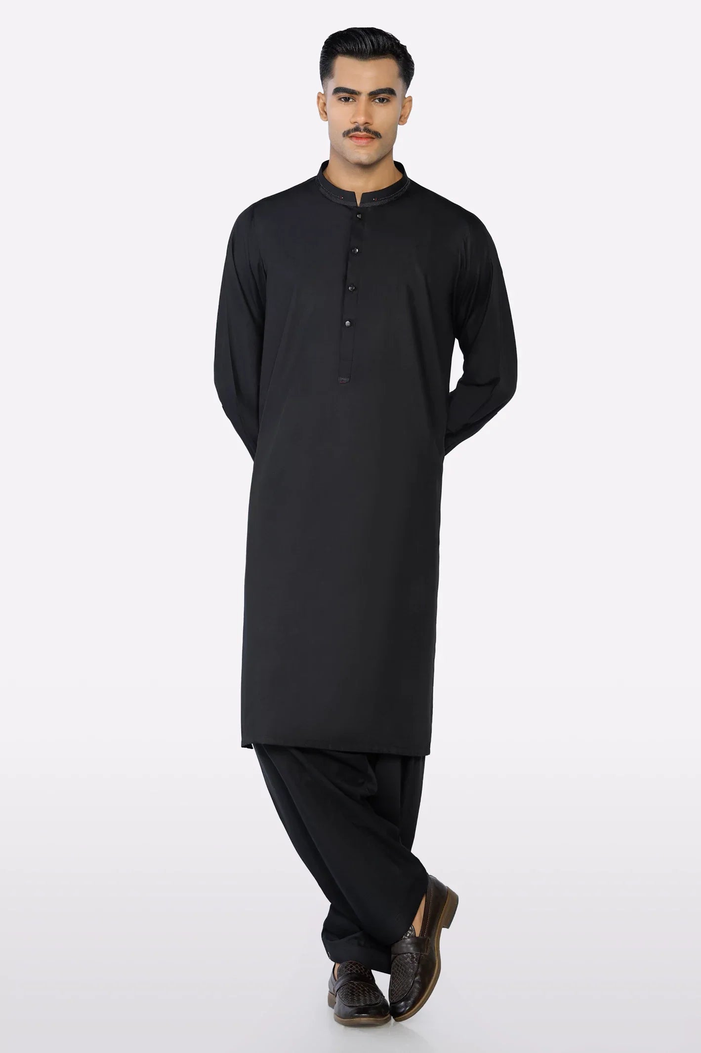 Black Wash & Wear Shalwar Kameez