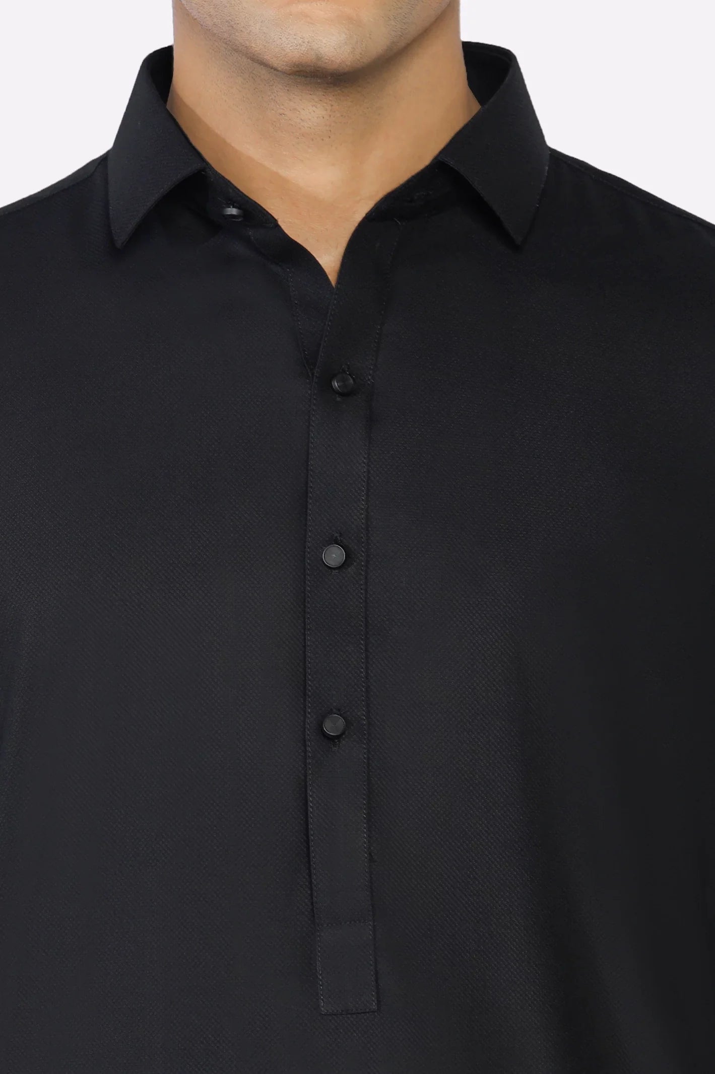 Black Wash & Wear Shalwar Kameez