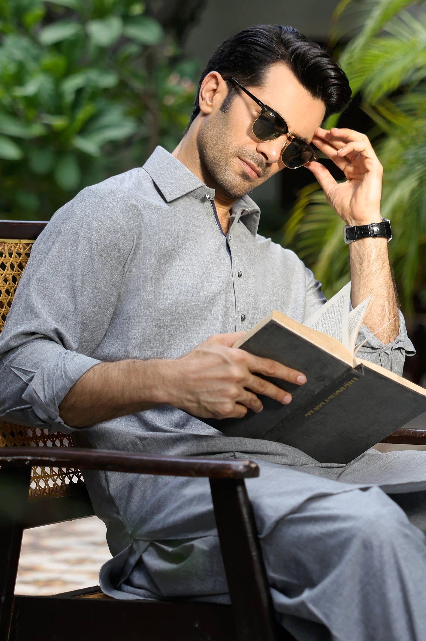 Light Grey Wash & Wear Shalwar Kameez