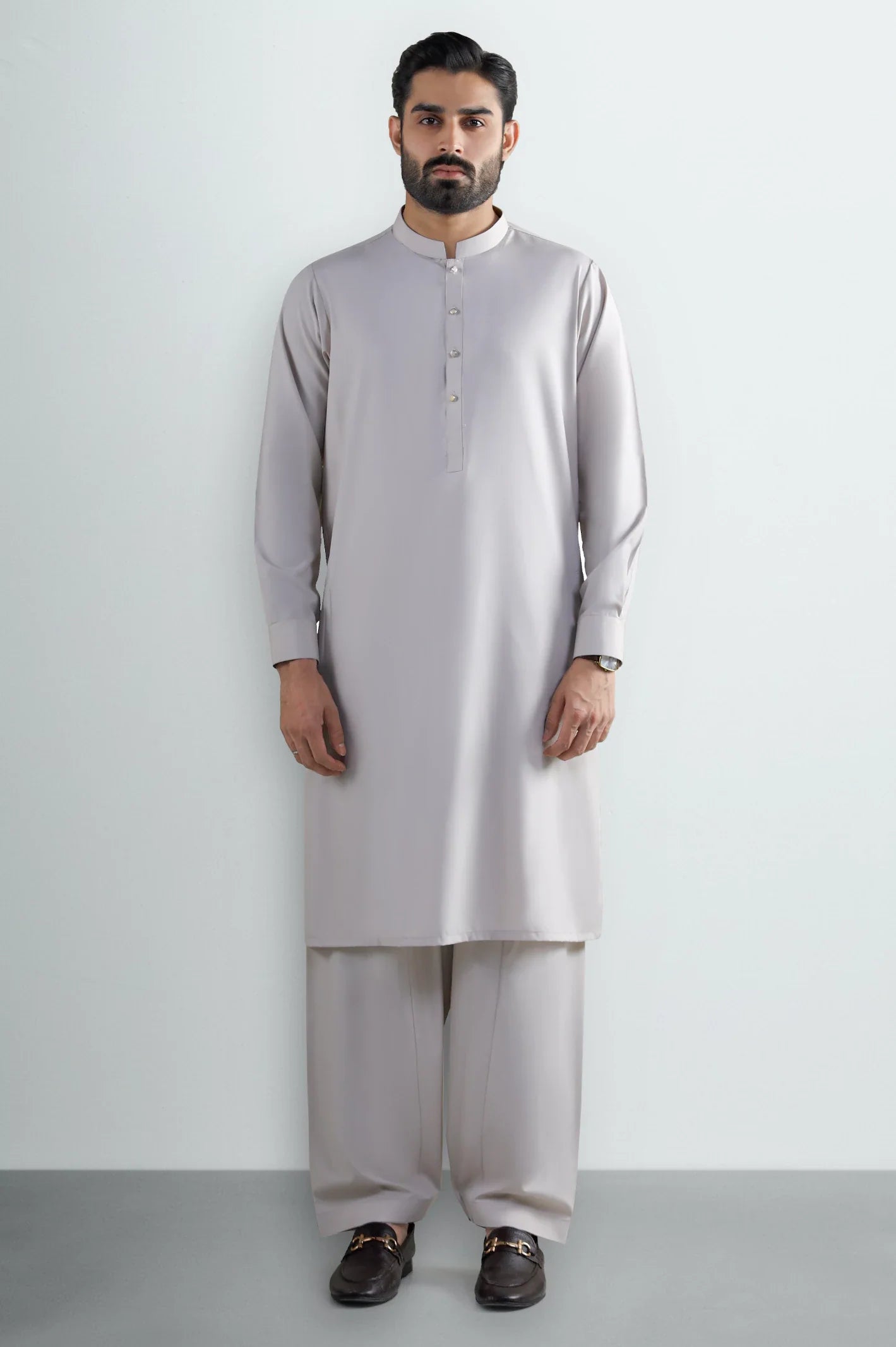 Light Beige Wash & Wear Shalwar Kameez