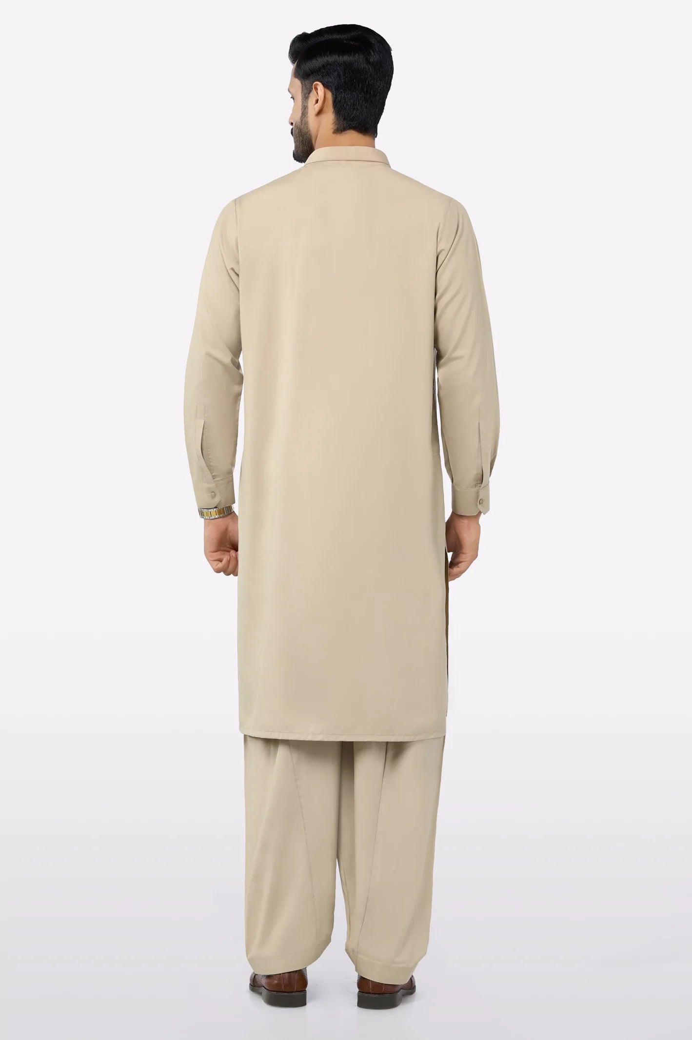 Light Brown Wash & Wear Shalwar Kameez