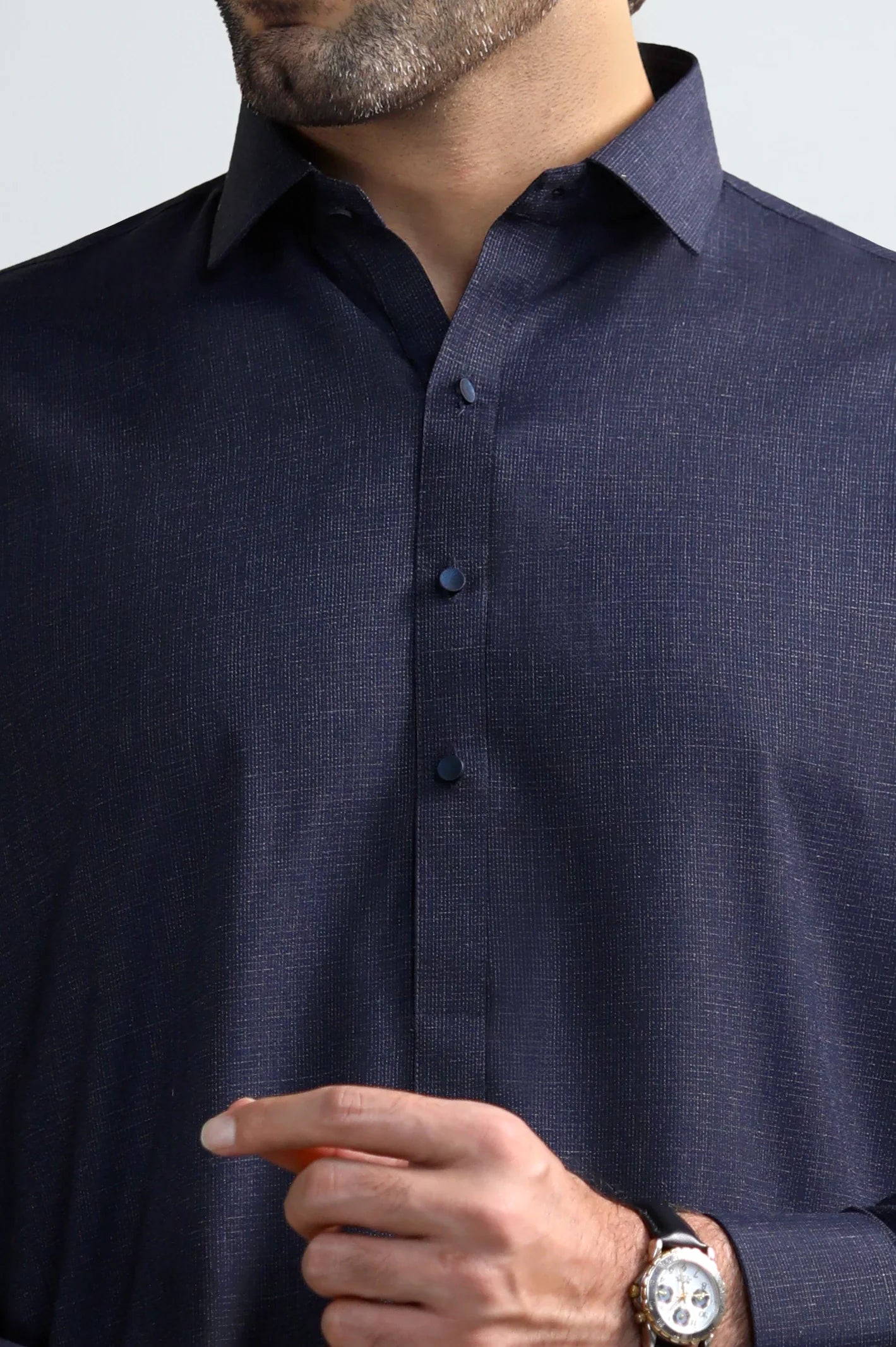 Dark Blue Wash & Wear Shalwar Kameez